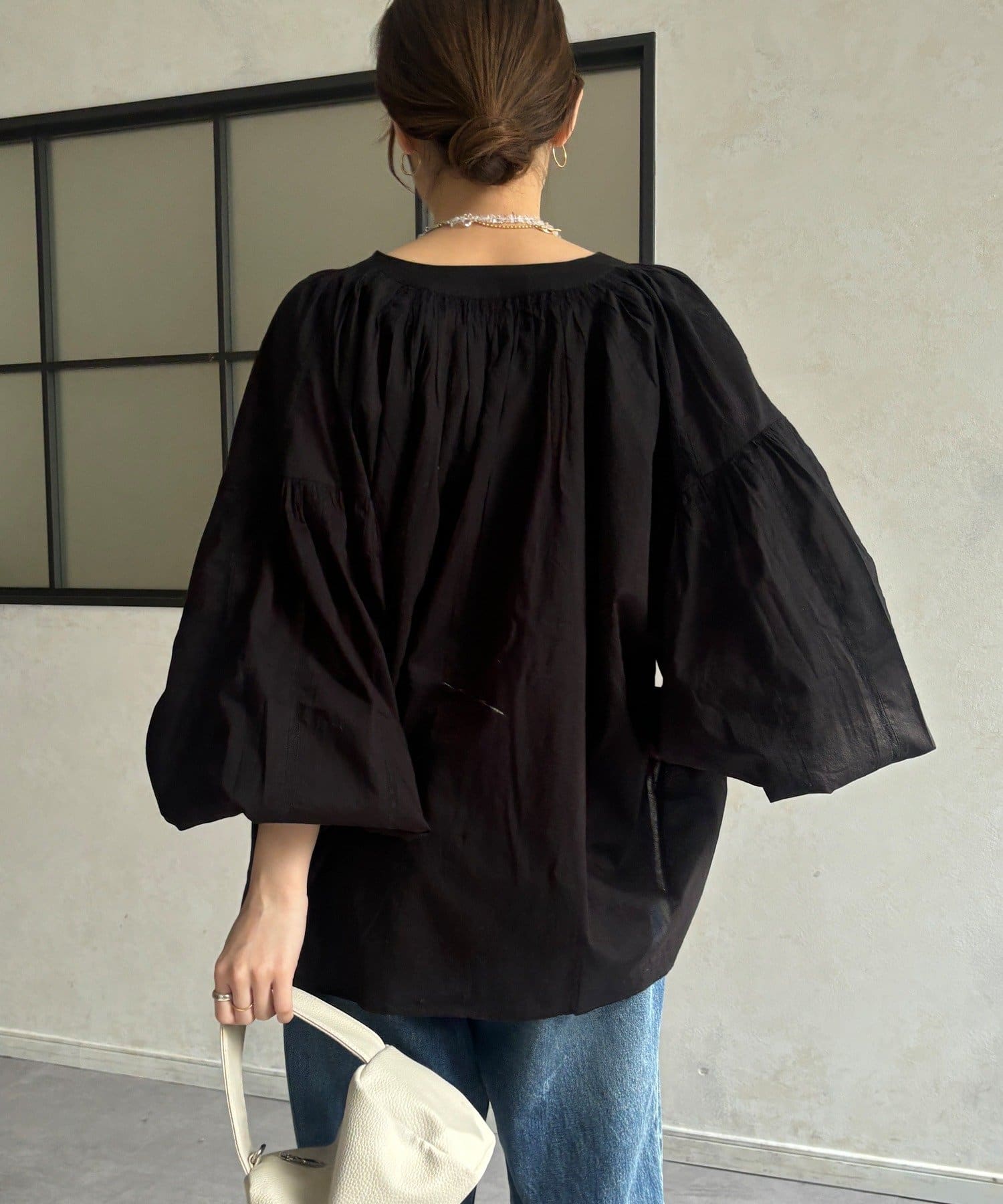 DOUDOU(ドゥドゥ) インドレーススキッパーブラウス