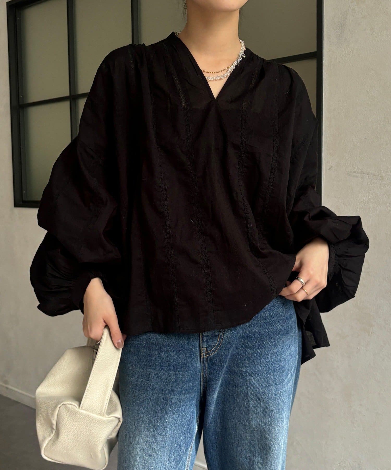 DOUDOU(ドゥドゥ) インドレーススキッパーブラウス