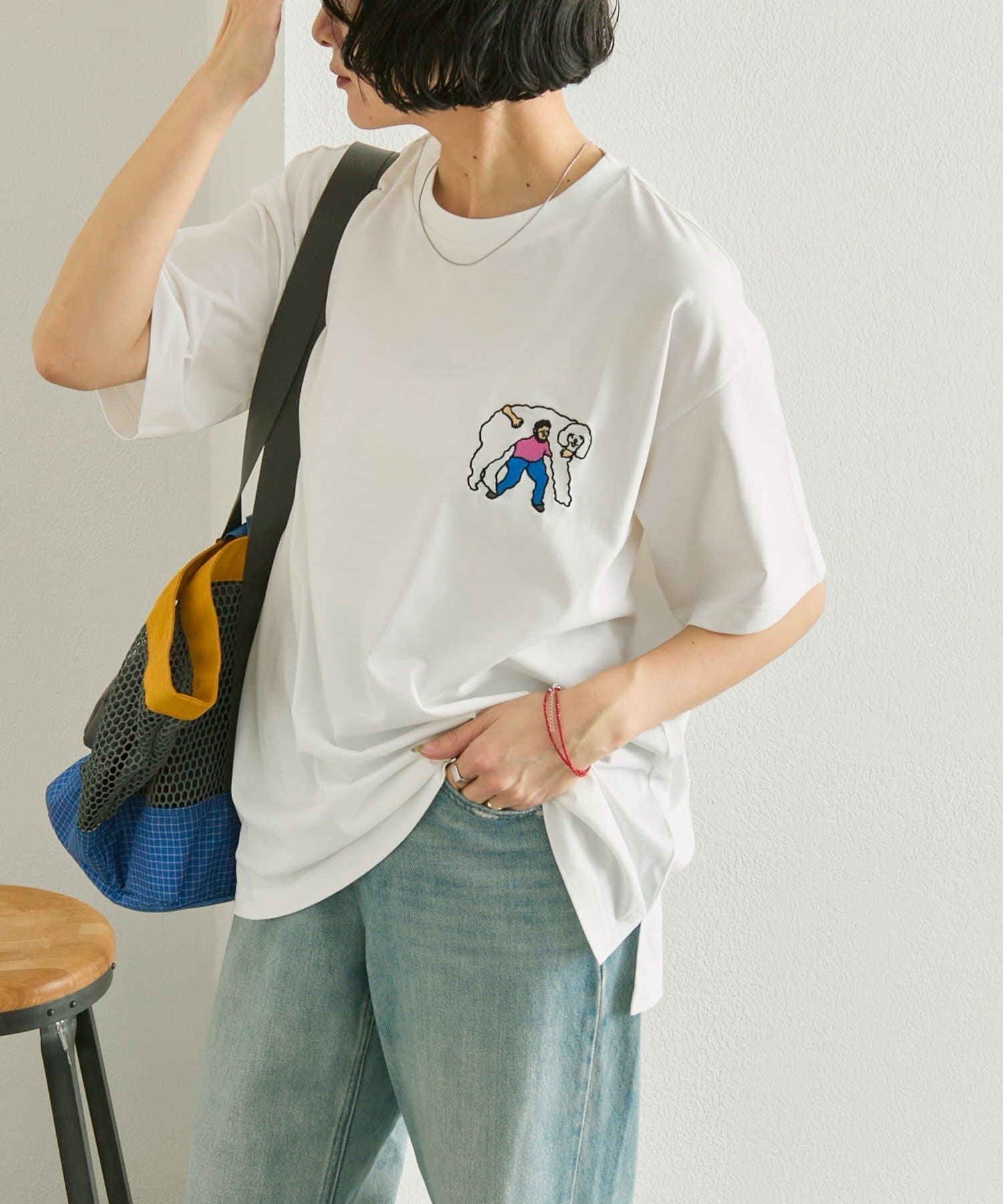 ear PAPILLONNER(イア パピヨネ) 【KEN NAKAYAMA×ear】コラボTシャツ《手洗い可》