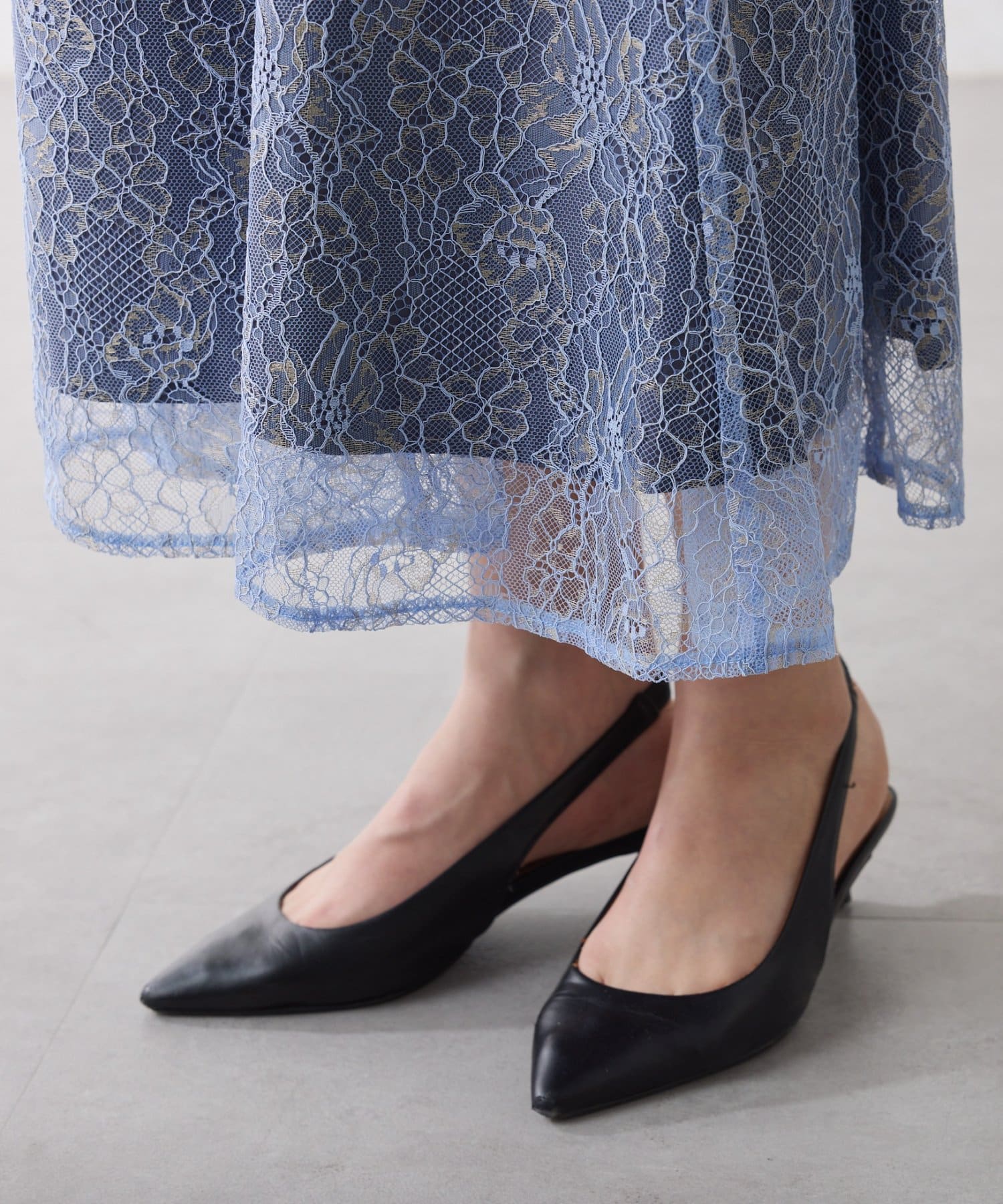 COLLAGE GALLARDAGALANTE(コラージュ ガリャルダガランテ) 【オケージョン】ラメフラワーコードレースワンピース