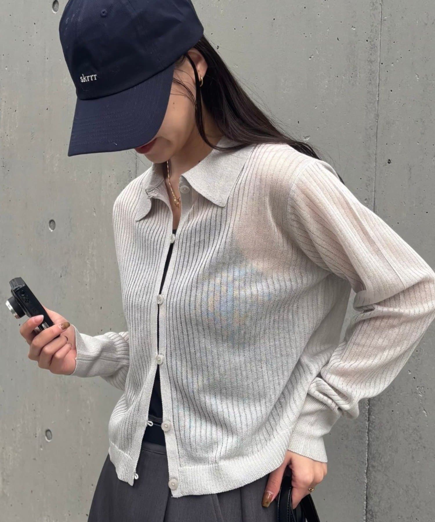 COLONY 2139(コロニー トゥーワンスリーナイン) ループボタン衿付きカーディガン