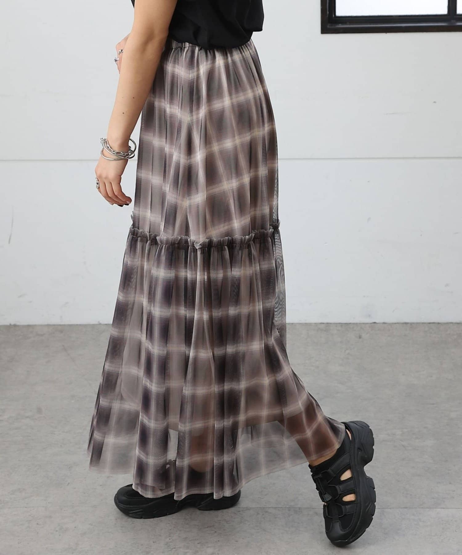 COLONY 2139(コロニー トゥーワンスリーナイン) オンブレチェックチュールスカート