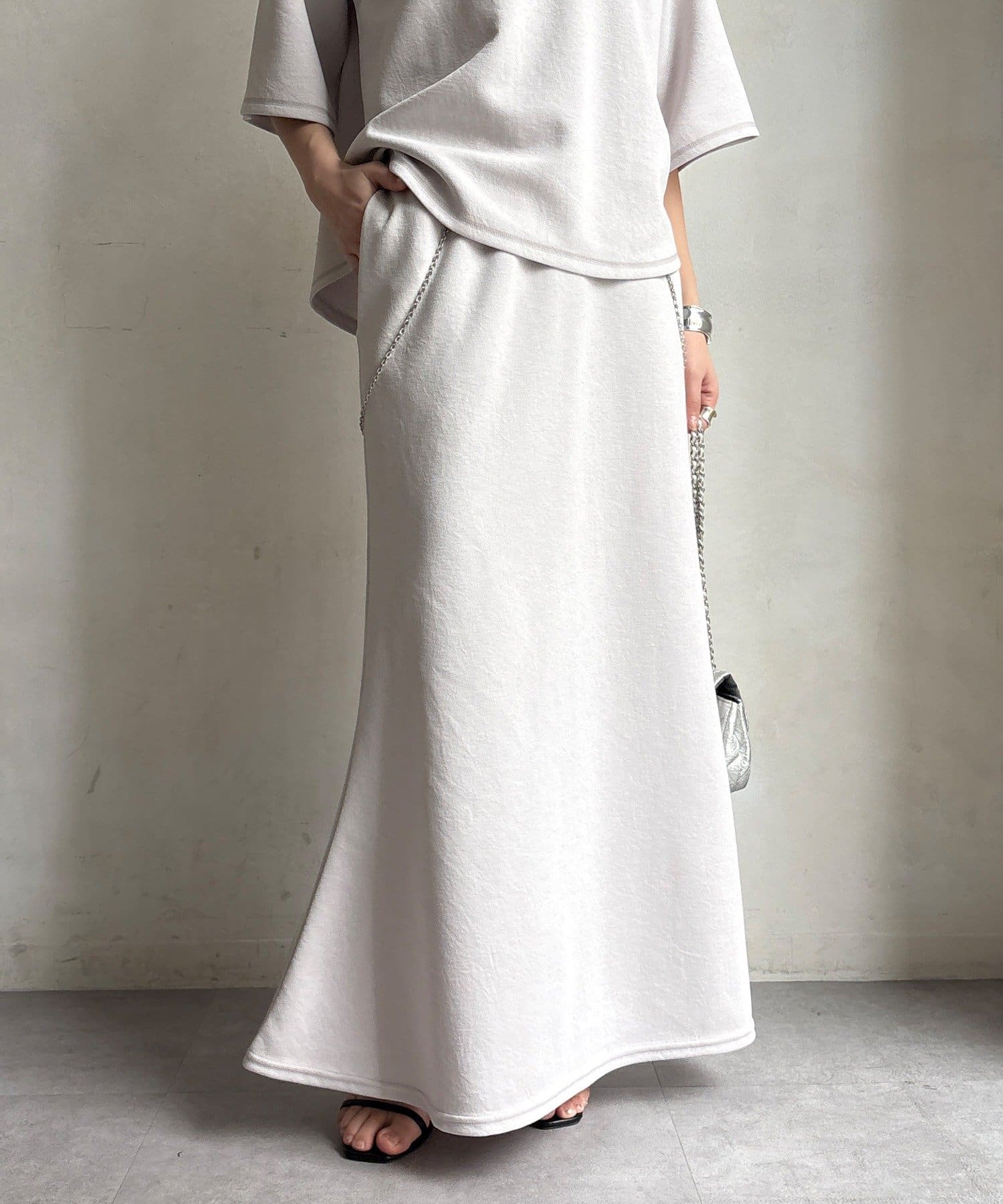 DOUDOU(ドゥドゥ) 【セットアップ可能】マーメイドカットフレアスカート