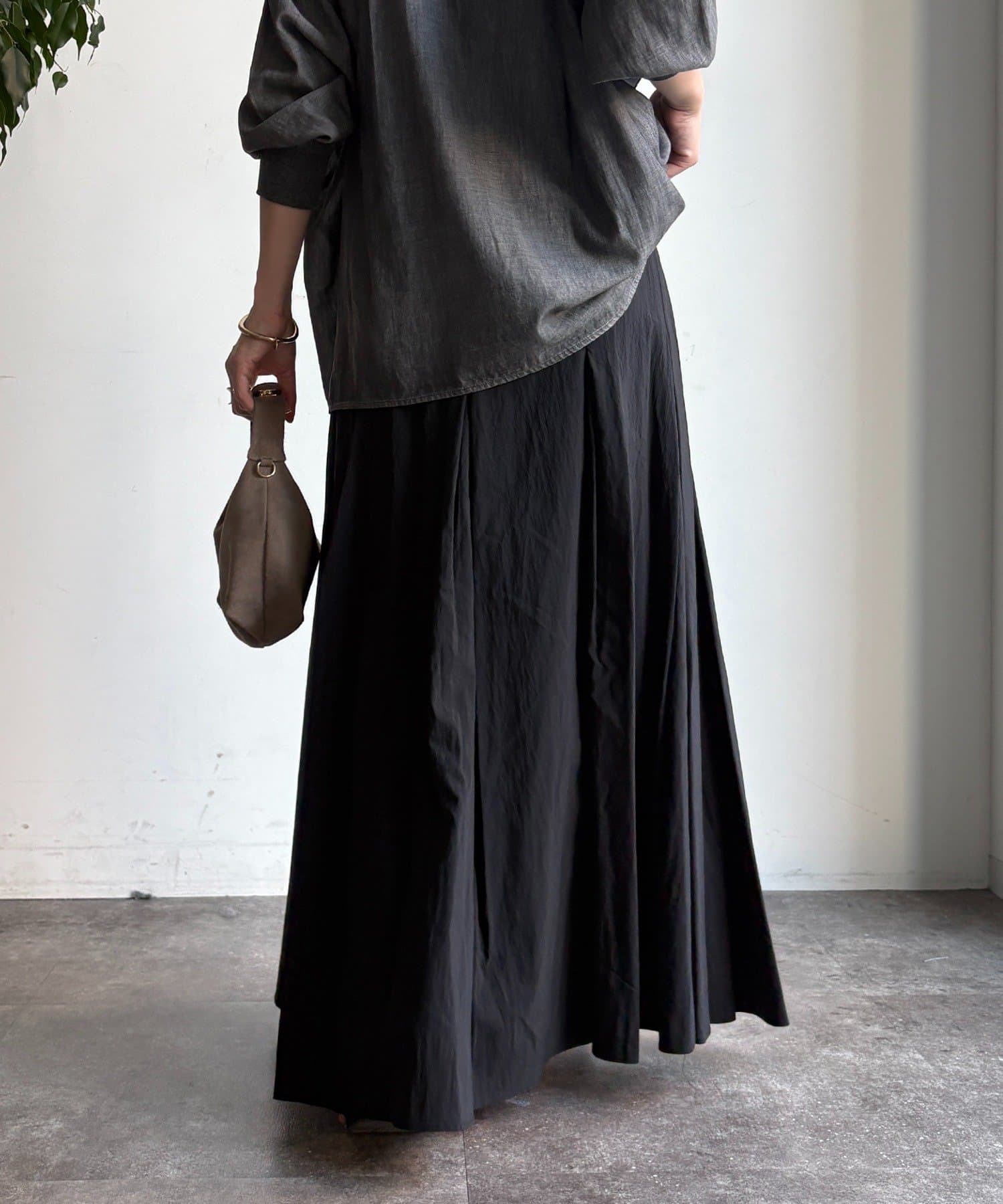 DOUDOU(ドゥドゥ) タックフレアスカート