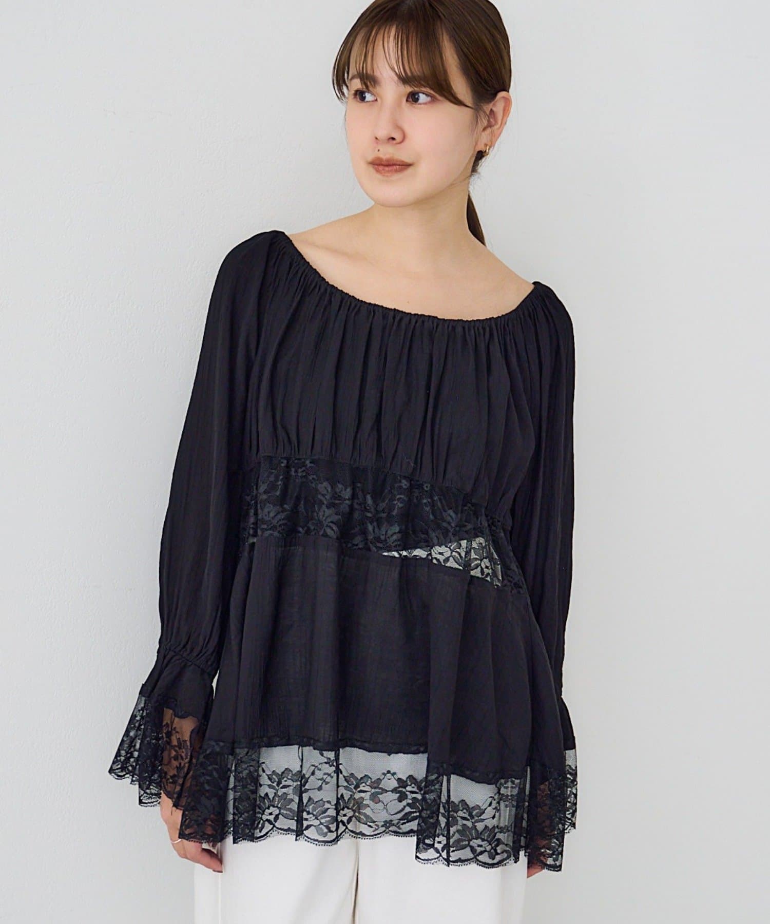 SHENERY(シーナリー) 【26SS予約】レースチュニックブラウス