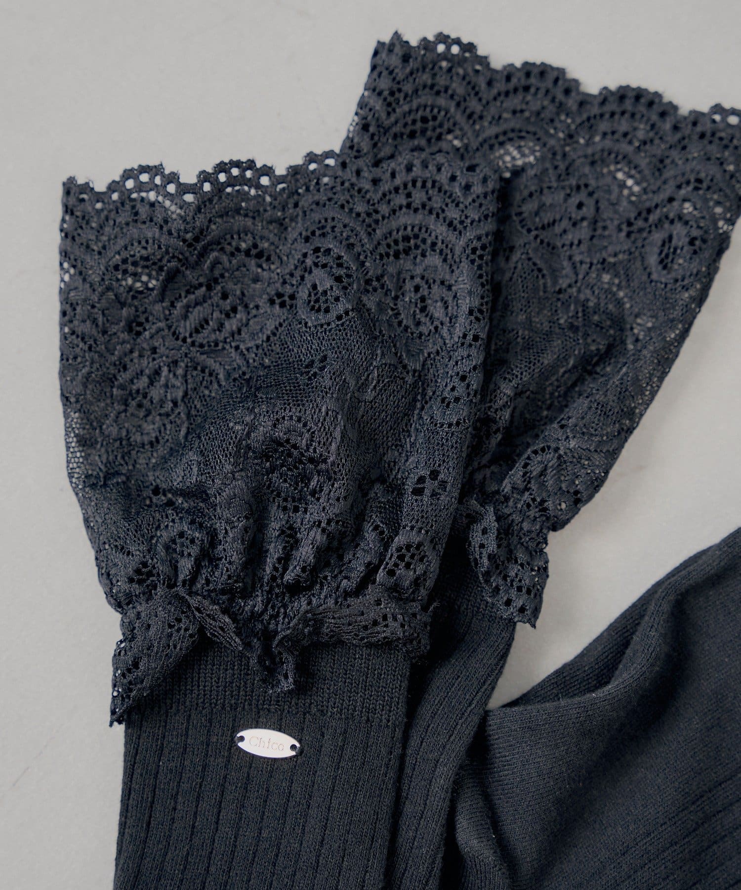 Chico(チコ) レース付きリブソックス