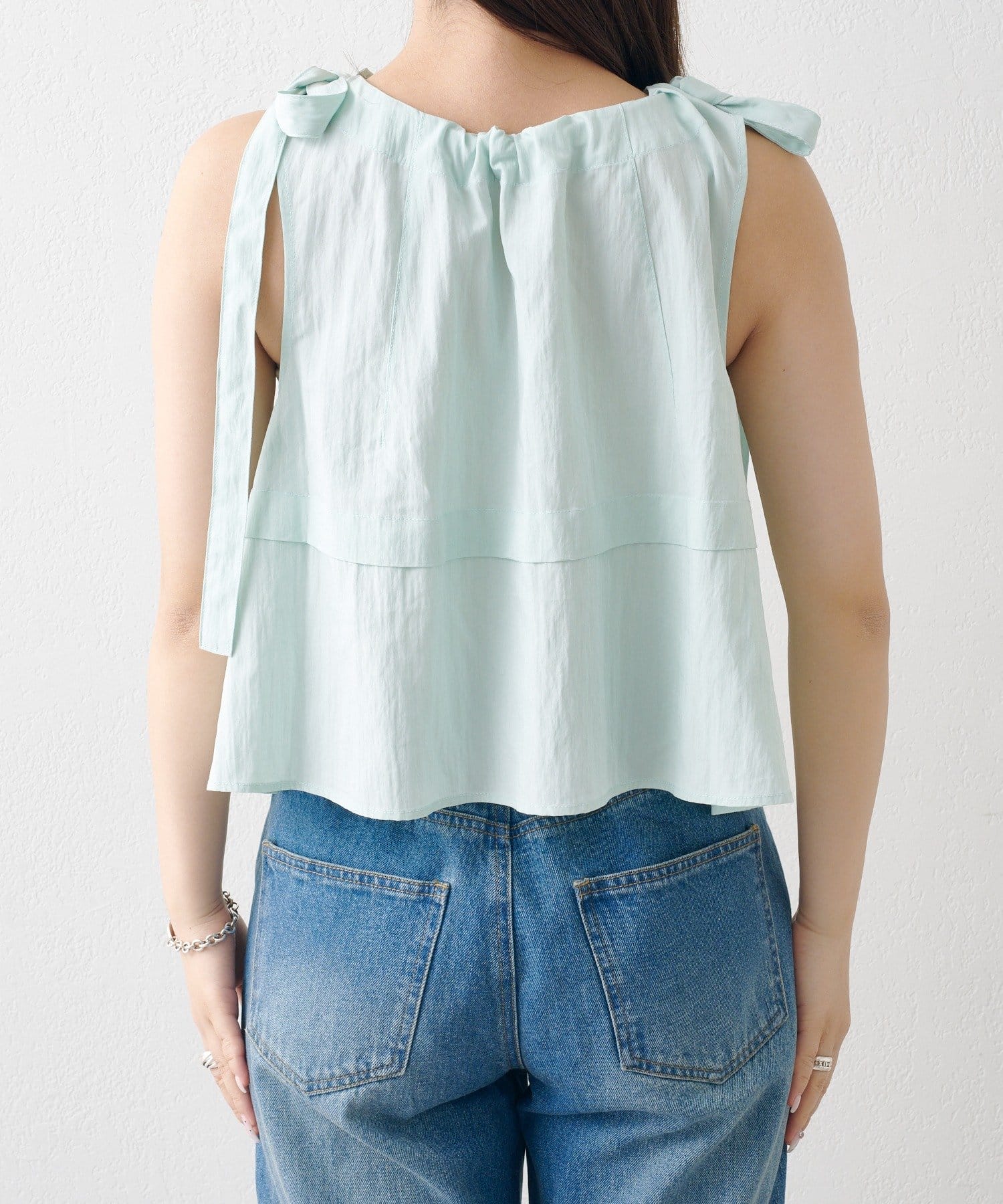 Kastane(カスタネ) 【2026SSカタログ】リボンネックノースリトップス