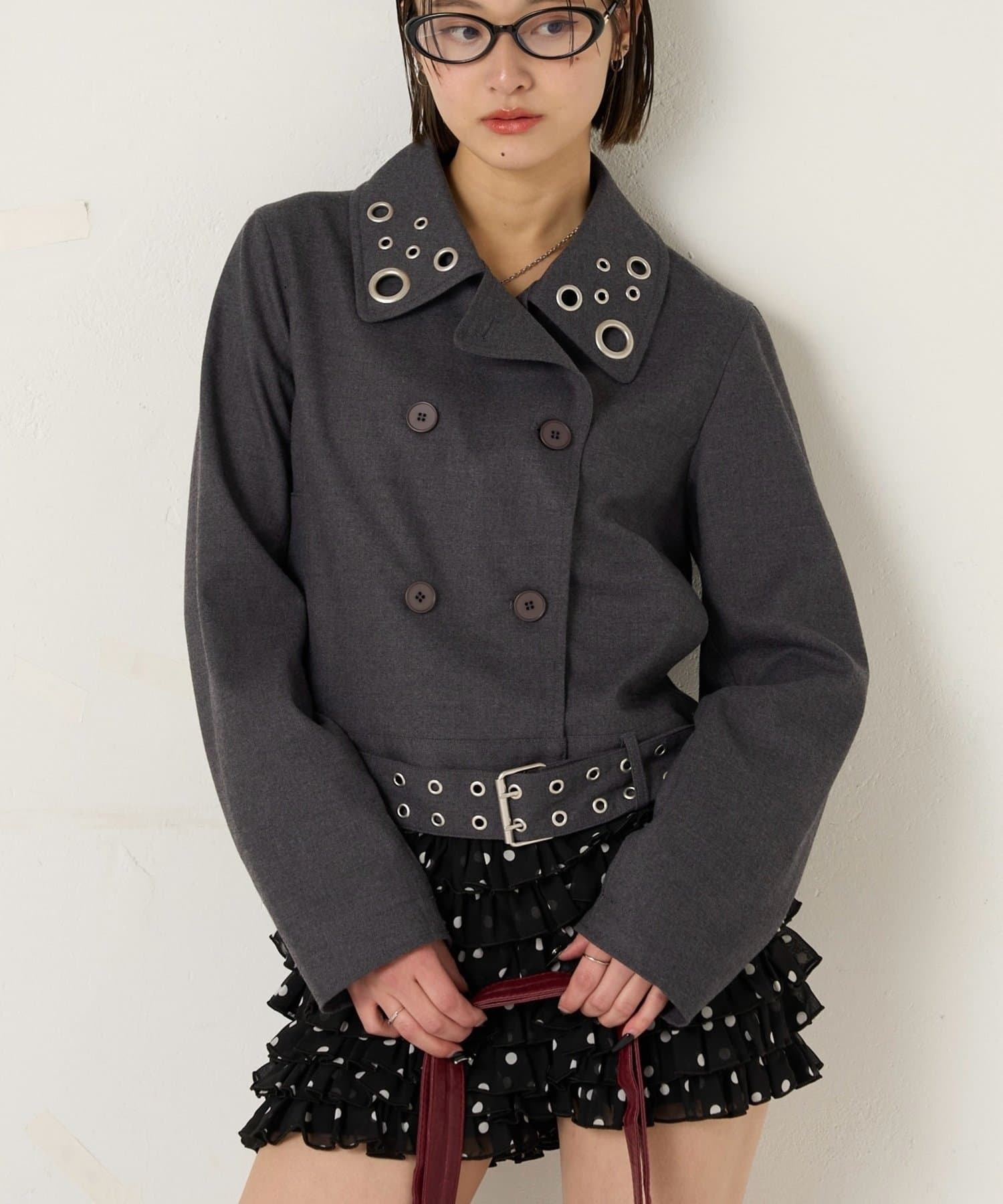 WHO’S WHO gallery(フーズフーギャラリー) TR EYELET SHORT PEA JACKET