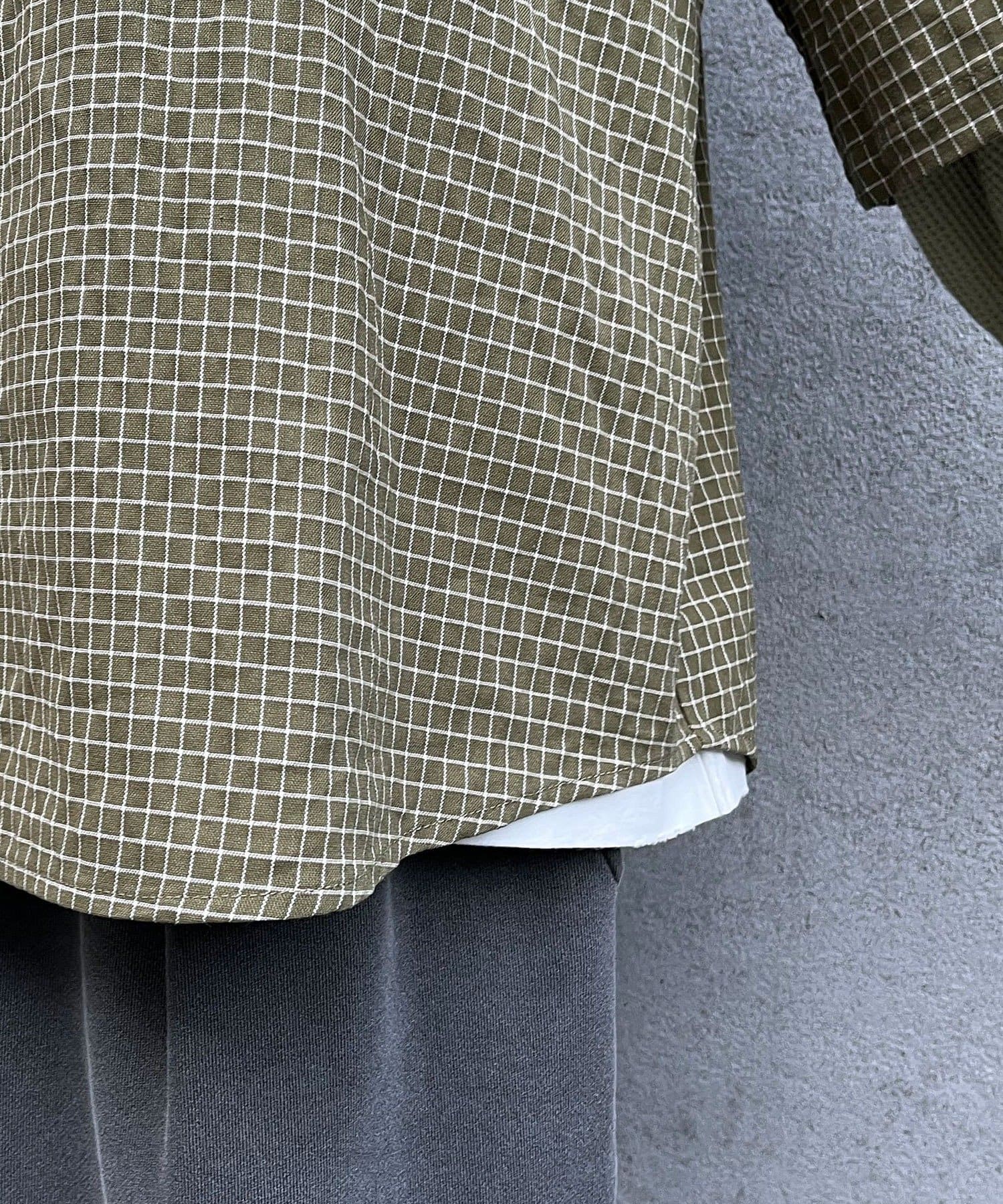 CIAOPANIC(チャオパニック) ワッフル袖切替ルーズシャツパーカー