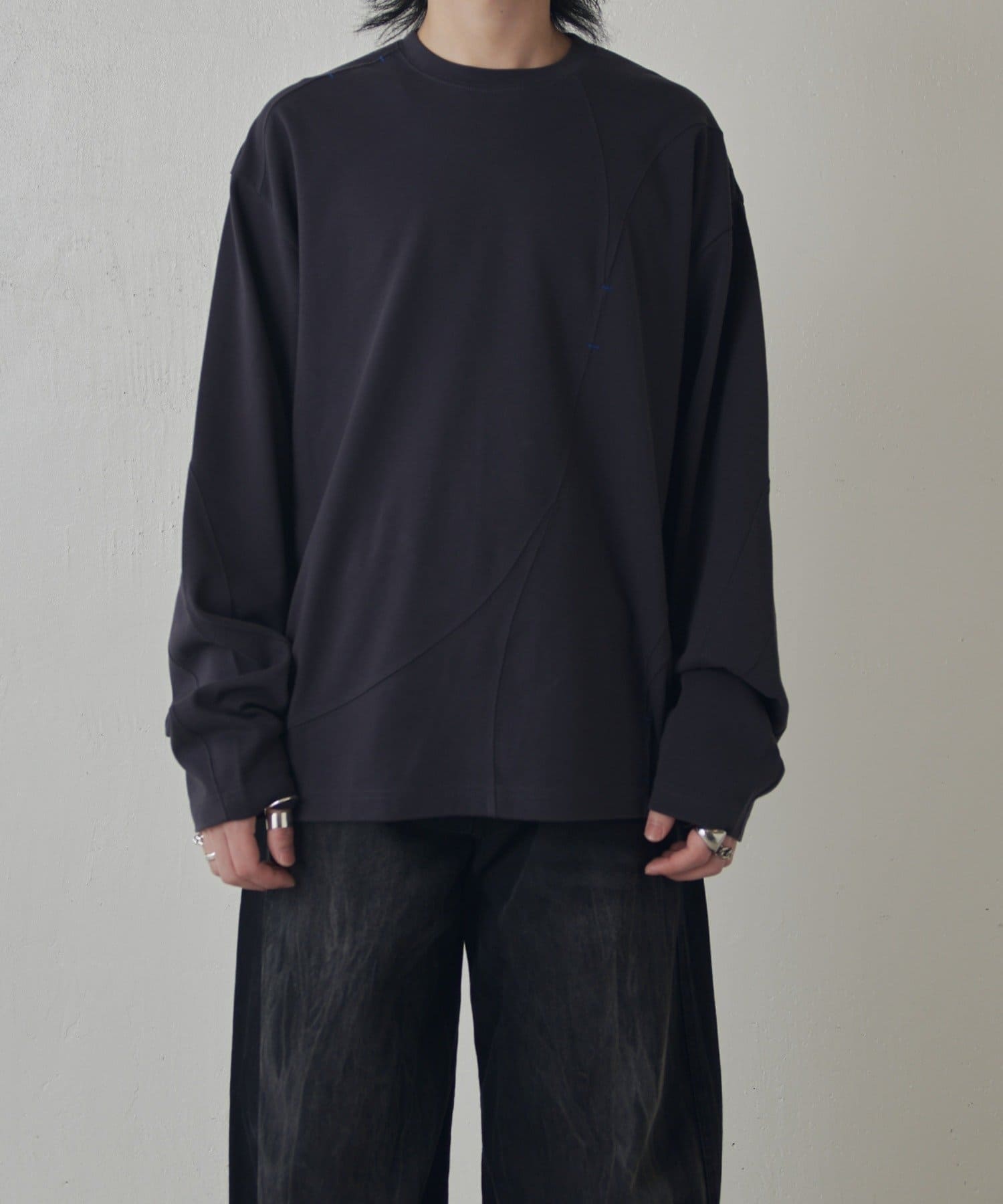 Lui's(ルイス) ランダム切替ロングスリーブTシャツ