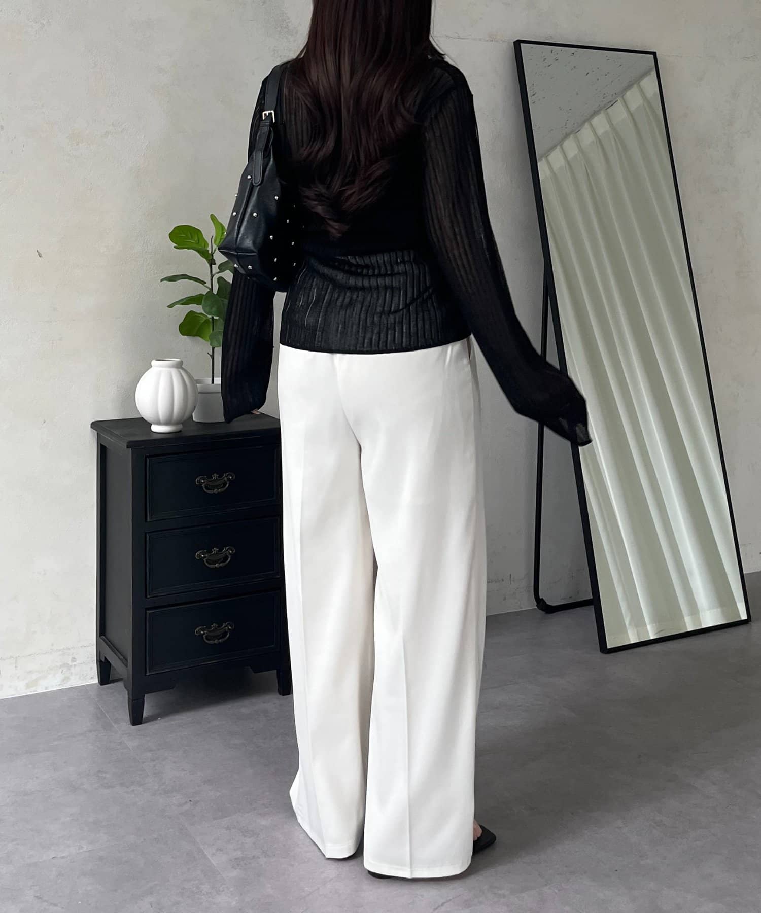 prose verse(プロズヴェール) シアーリブニットカーディガン