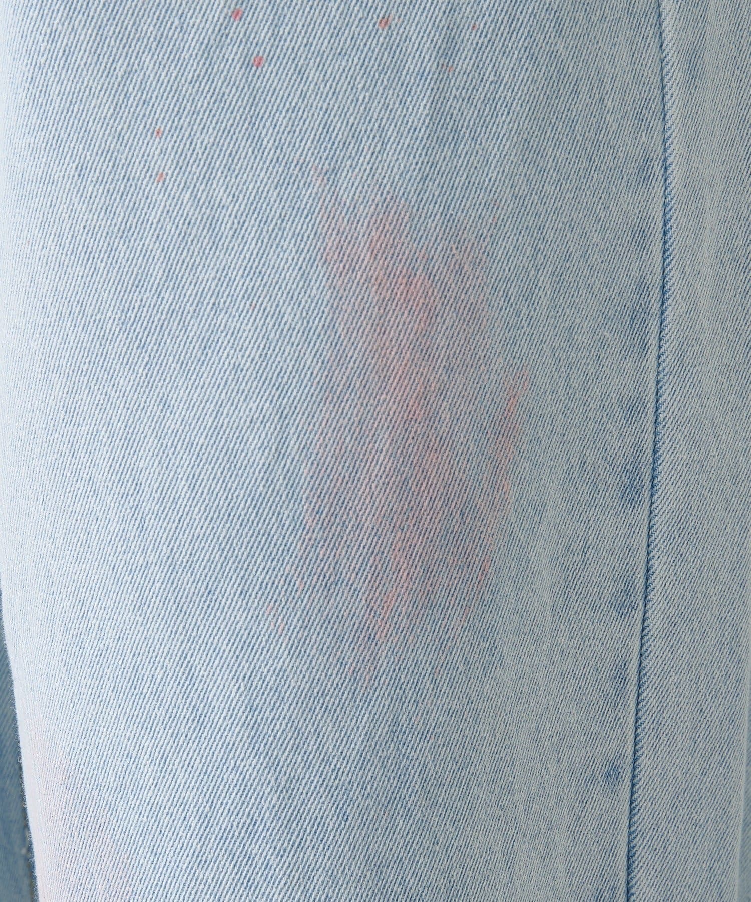 Kastane(カスタネ) 【2026SSカタログ/2サイズ展開/低身長サイズ/ウエスト調節可】スプレーワイドデニムパンツ