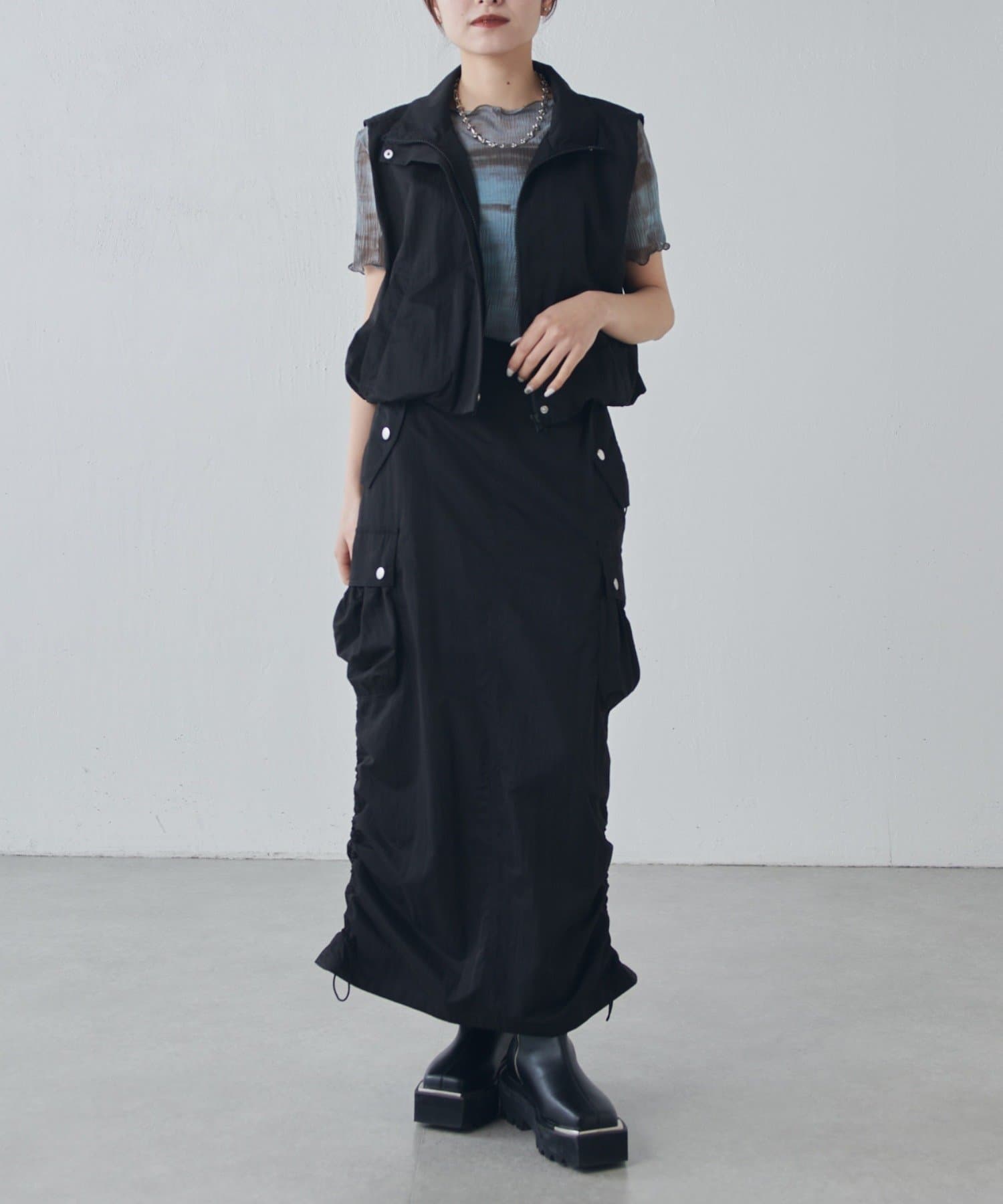 Lui's(ルイス) 【セットアップ対応◎】ドロスドカーゴスカート