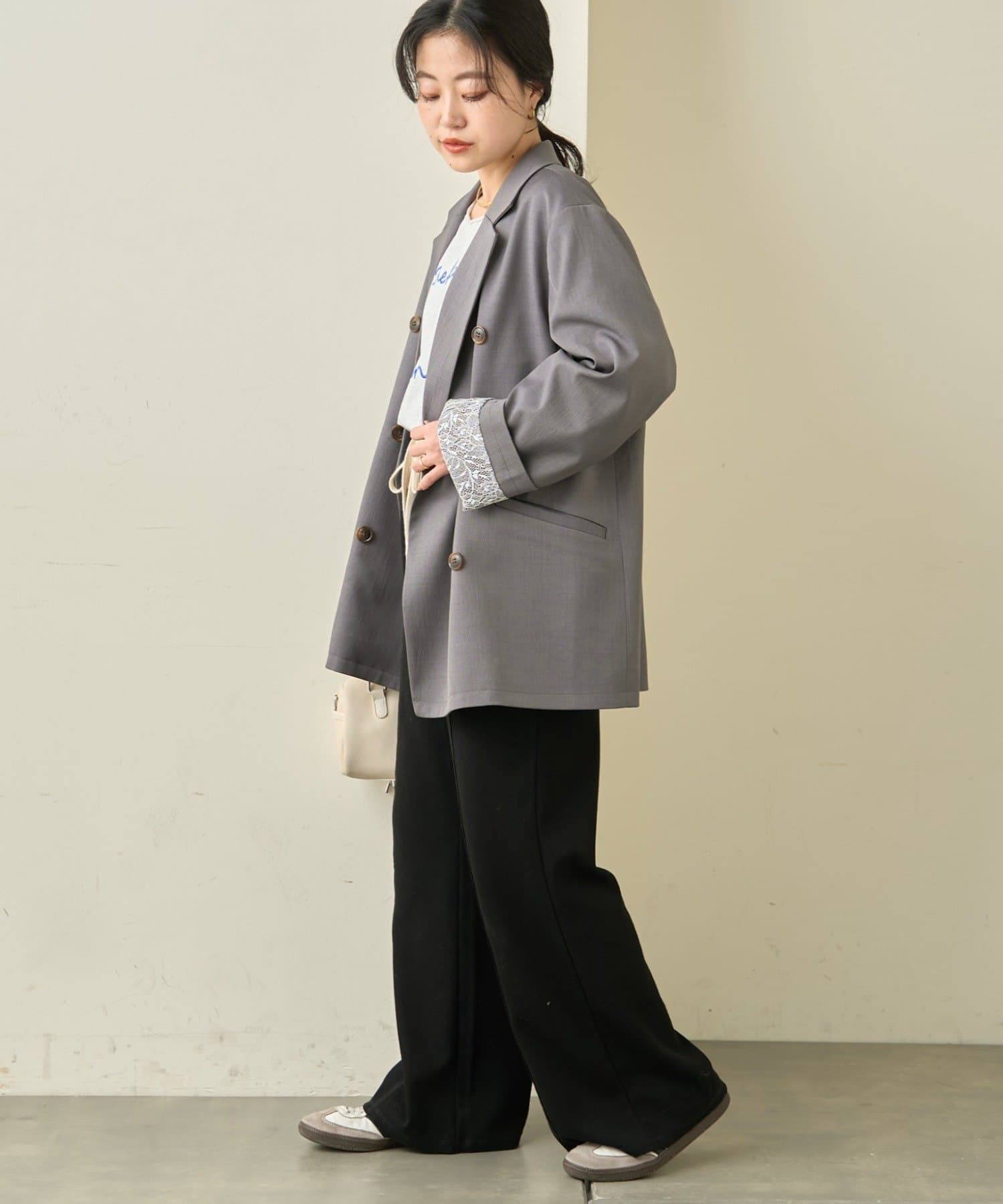 CIAOPANIC TYPY(チャオパニックティピー) ≪26SS展示会アイテム≫袖折り返しオーバーサイズテーラージャケット