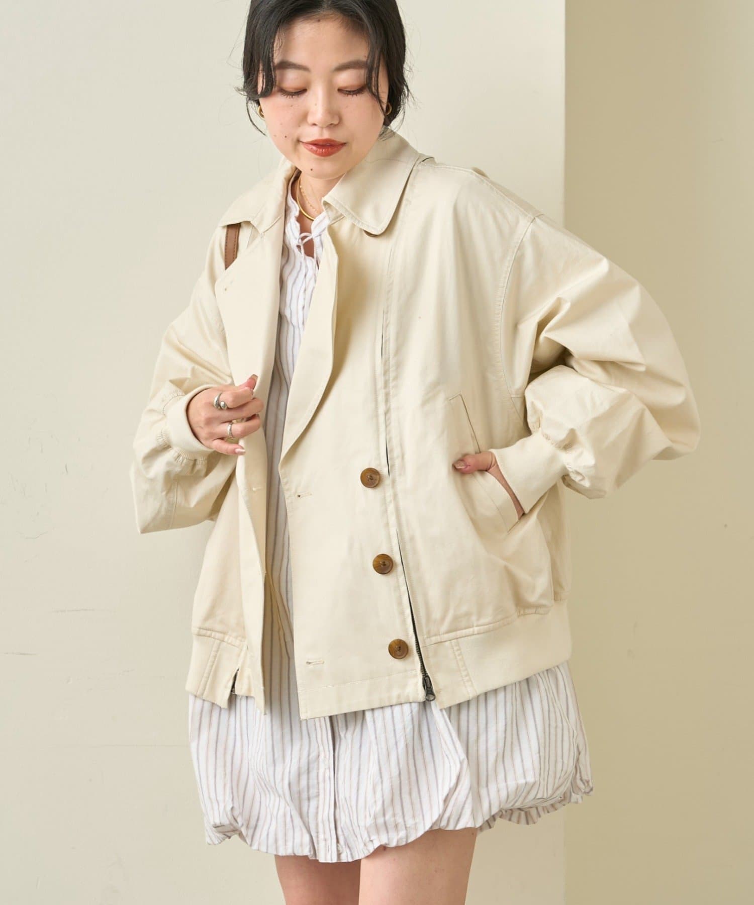 CIAOPANIC TYPY(チャオパニックティピー) 【2WAY】ZIP切替トレンチコート