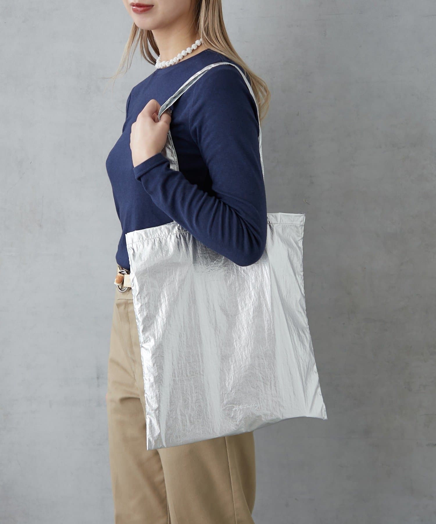 BIRTHDAY BAR(バースデイバー) メタリックフラットエコバッグ