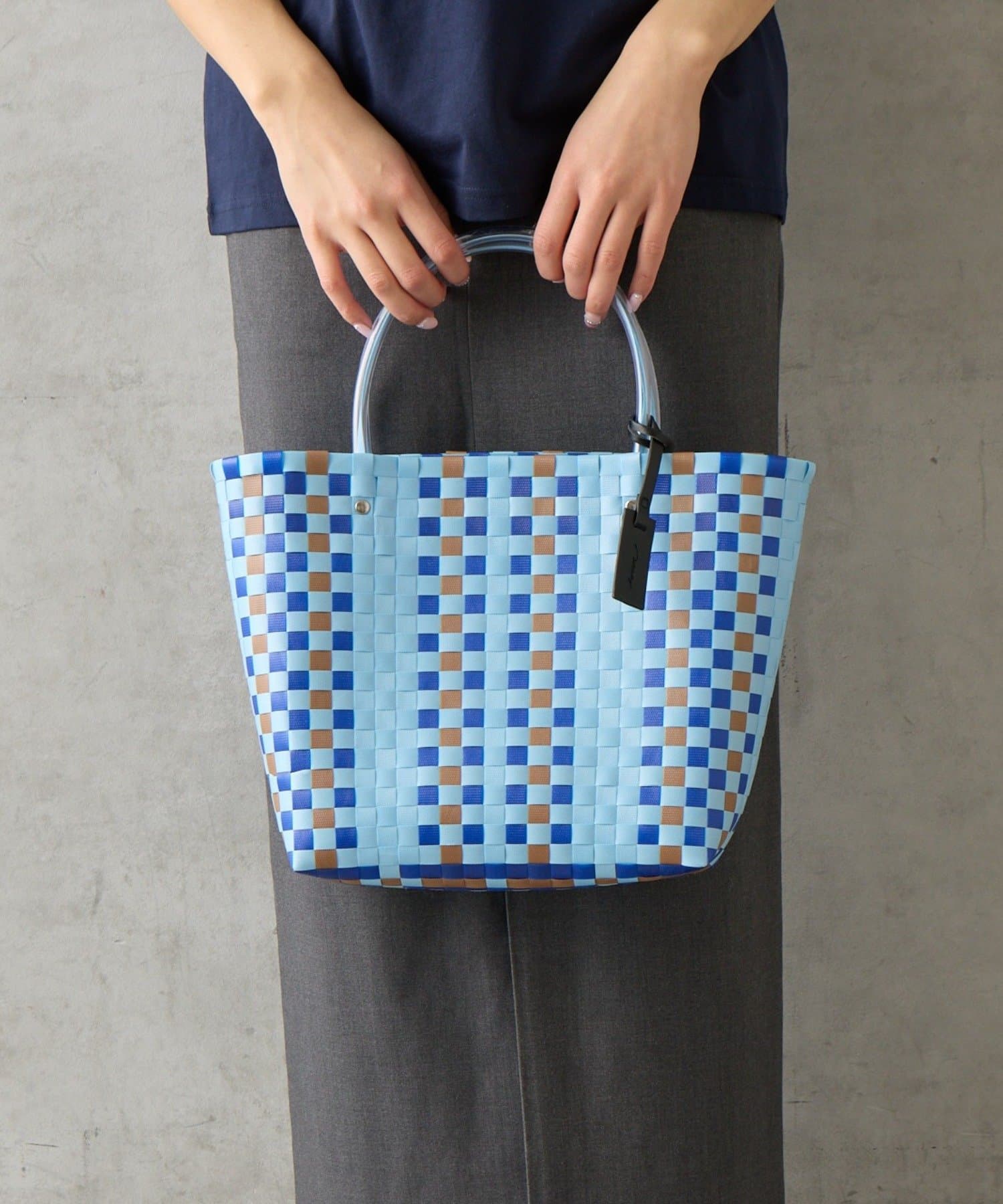 BIRTHDAY BAR(バースデイバー) PPストライプカゴバッグ