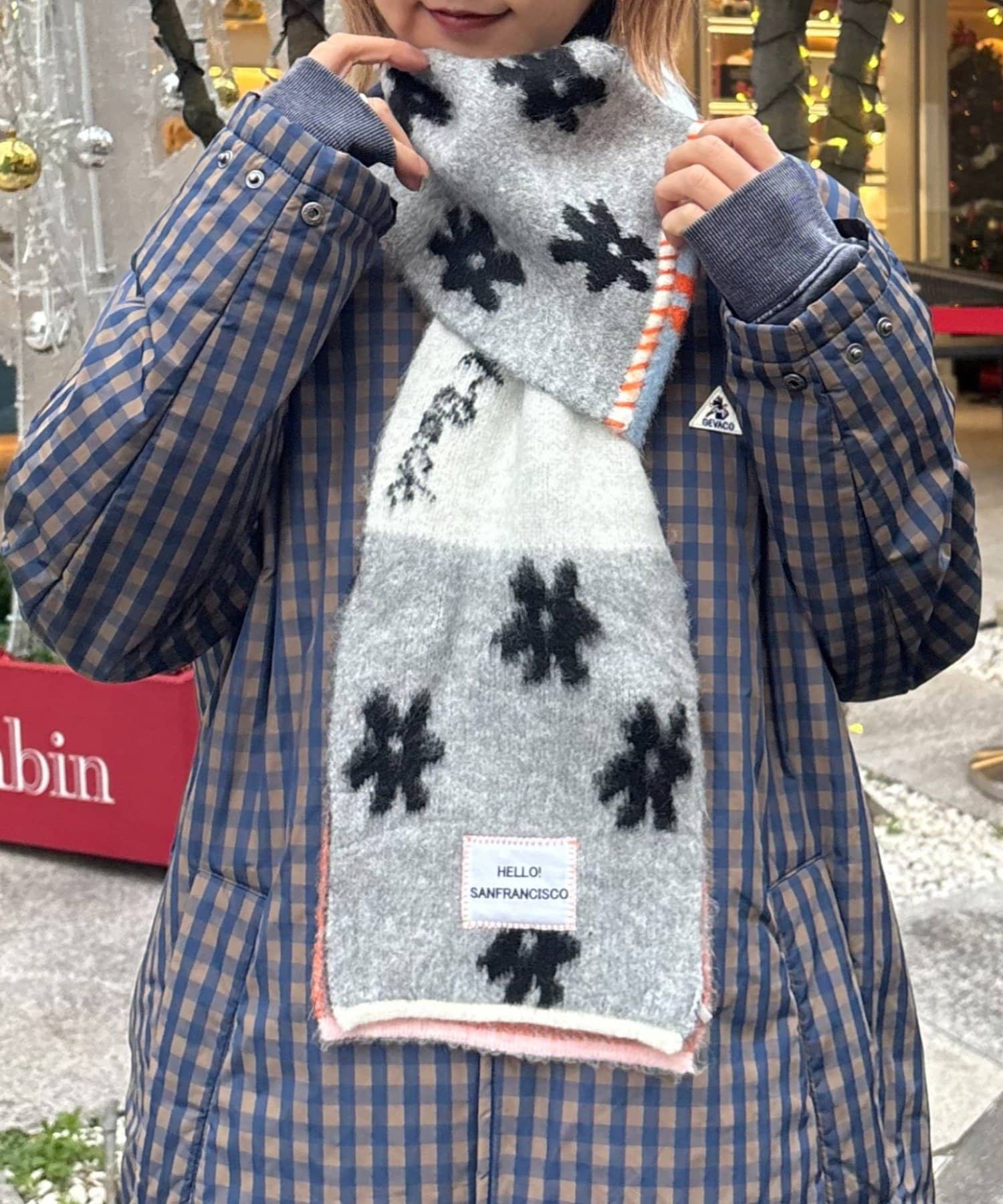 CIAOPANIC TYPY(チャオパニックティピー) 【HELLO.SANFRANCISCO/ハローサンフランシスコ】パッチワークマフラー