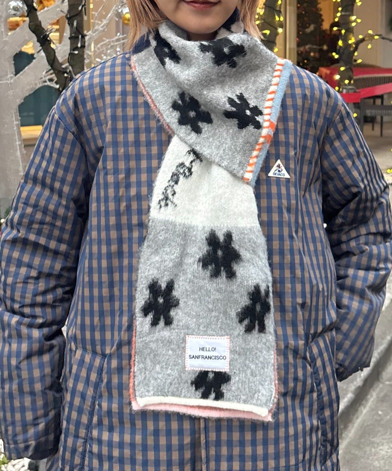 CIAOPANIC TYPY(チャオパニックティピー) 【HELLO.SANFRANCISCO/ハローサンフランシスコ】パッチワークマフラー