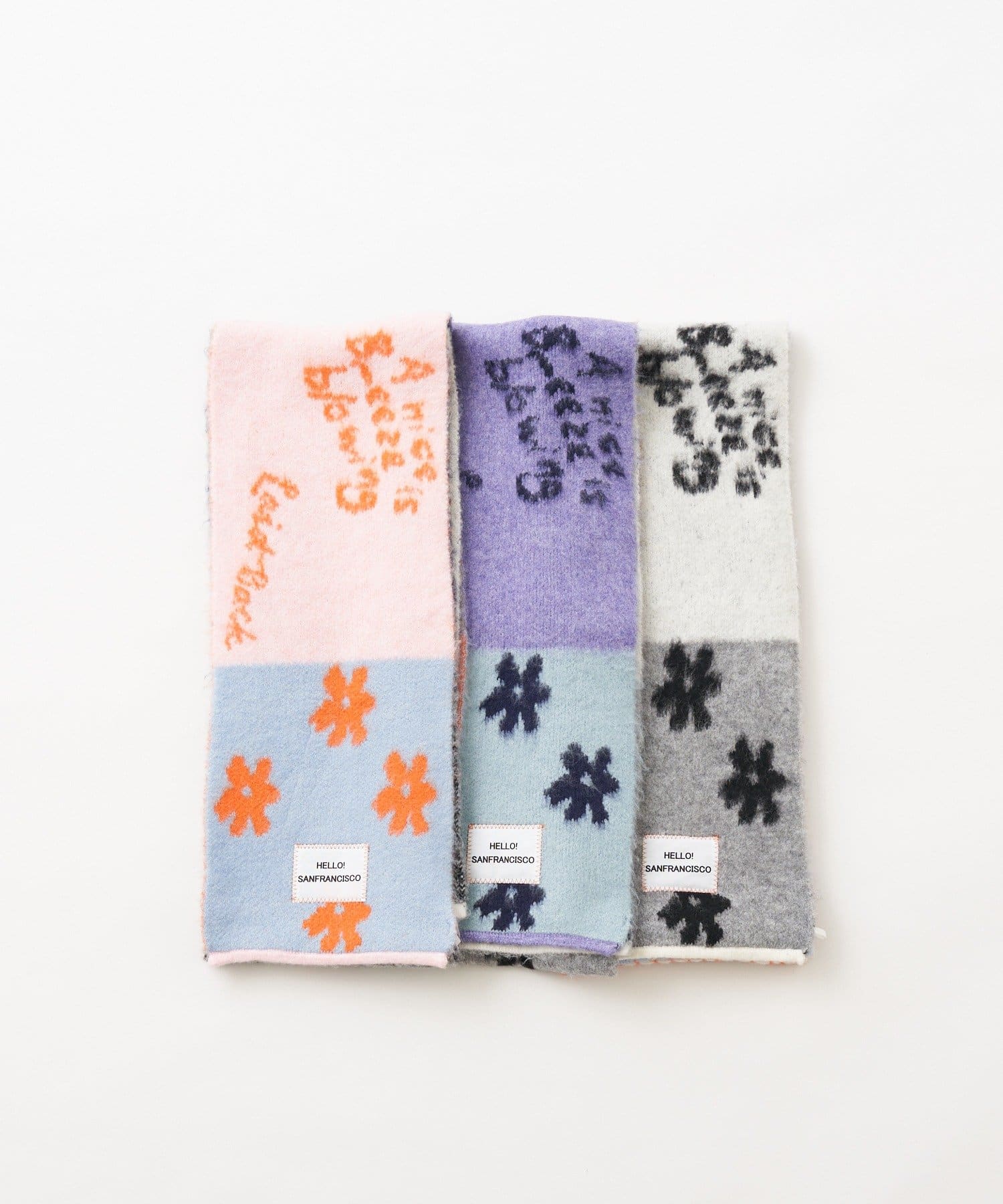 CIAOPANIC(チャオパニック) 【HELLO.SANFRANCISCO/ハローサンフランシスコ】パッチワークマフラー