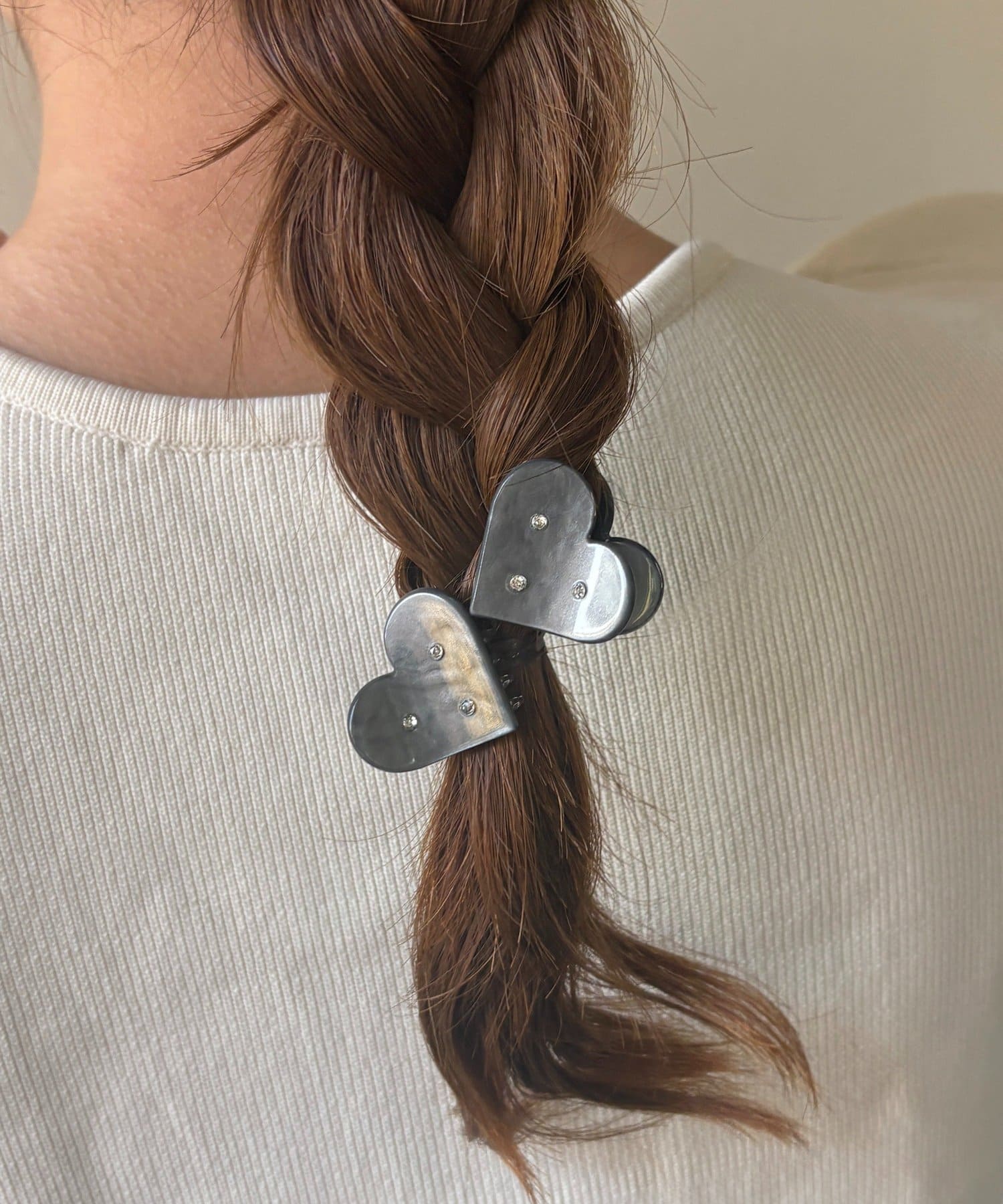 Lattice(ラティス) ストーン付きハートミニクリップセット(2P)