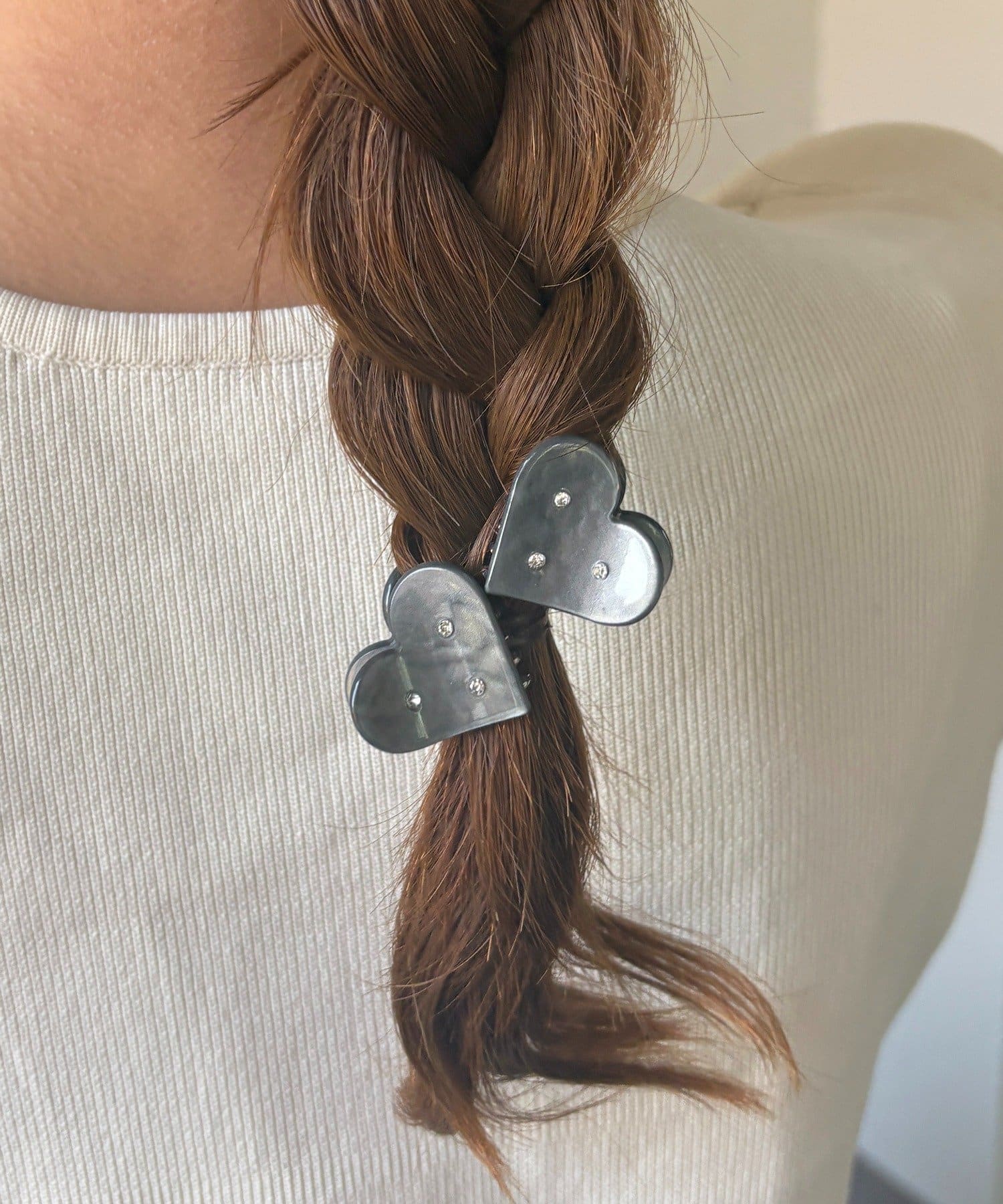 Lattice(ラティス) ストーン付きハートミニクリップセット(2P)