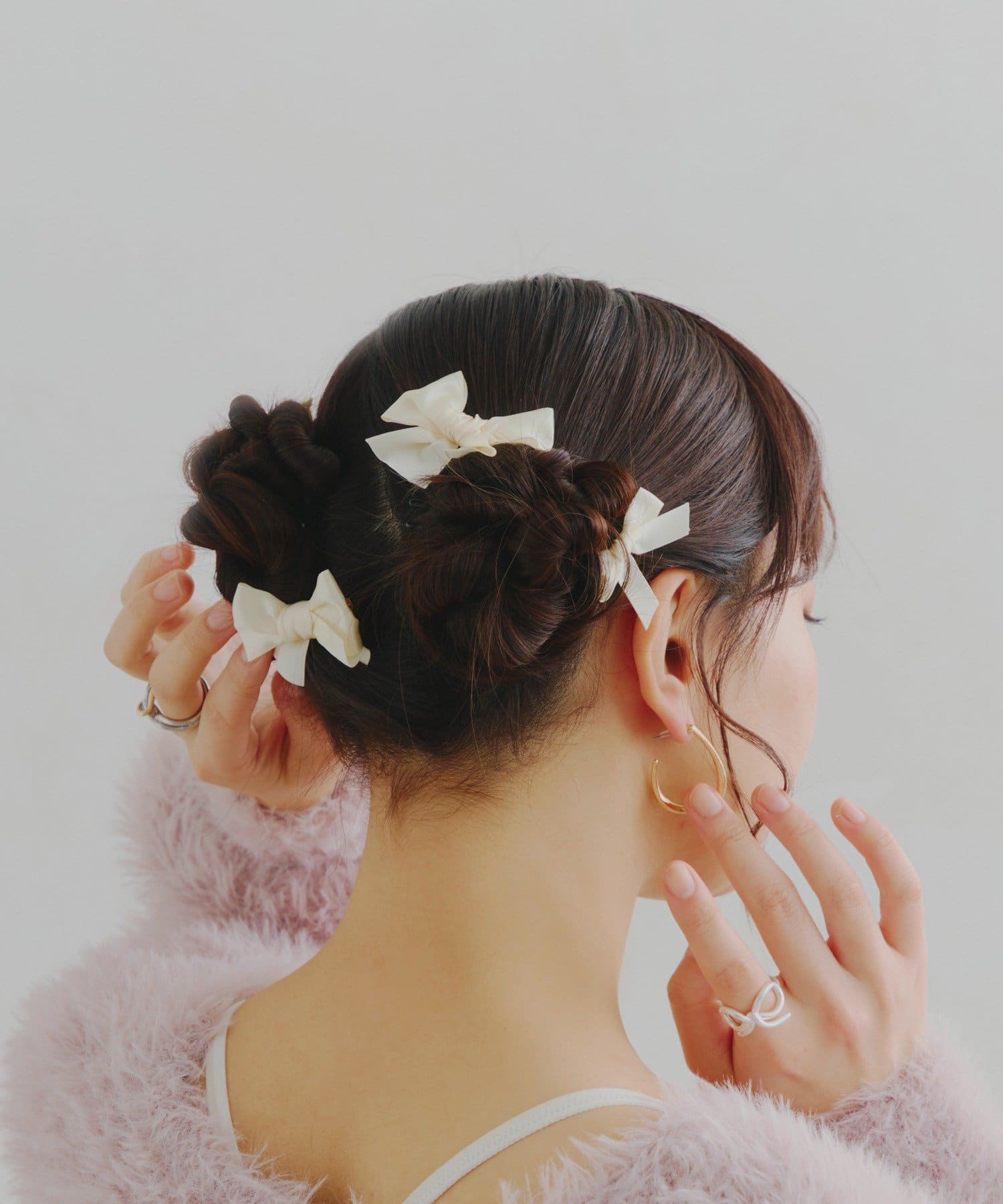 Lattice(ラティス) サテンリボンミニクリップセット(4P)