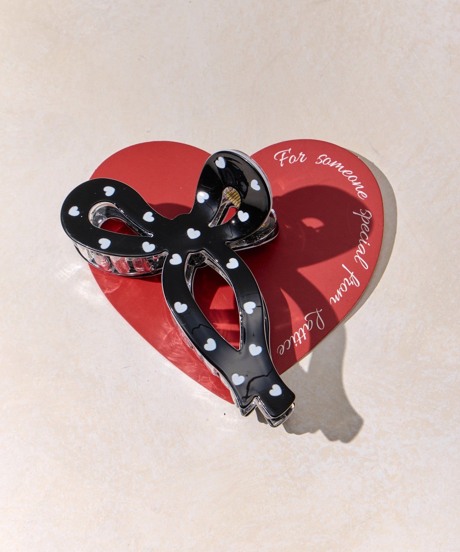 Lattice(ラティス) ハート柄リボンクリップ