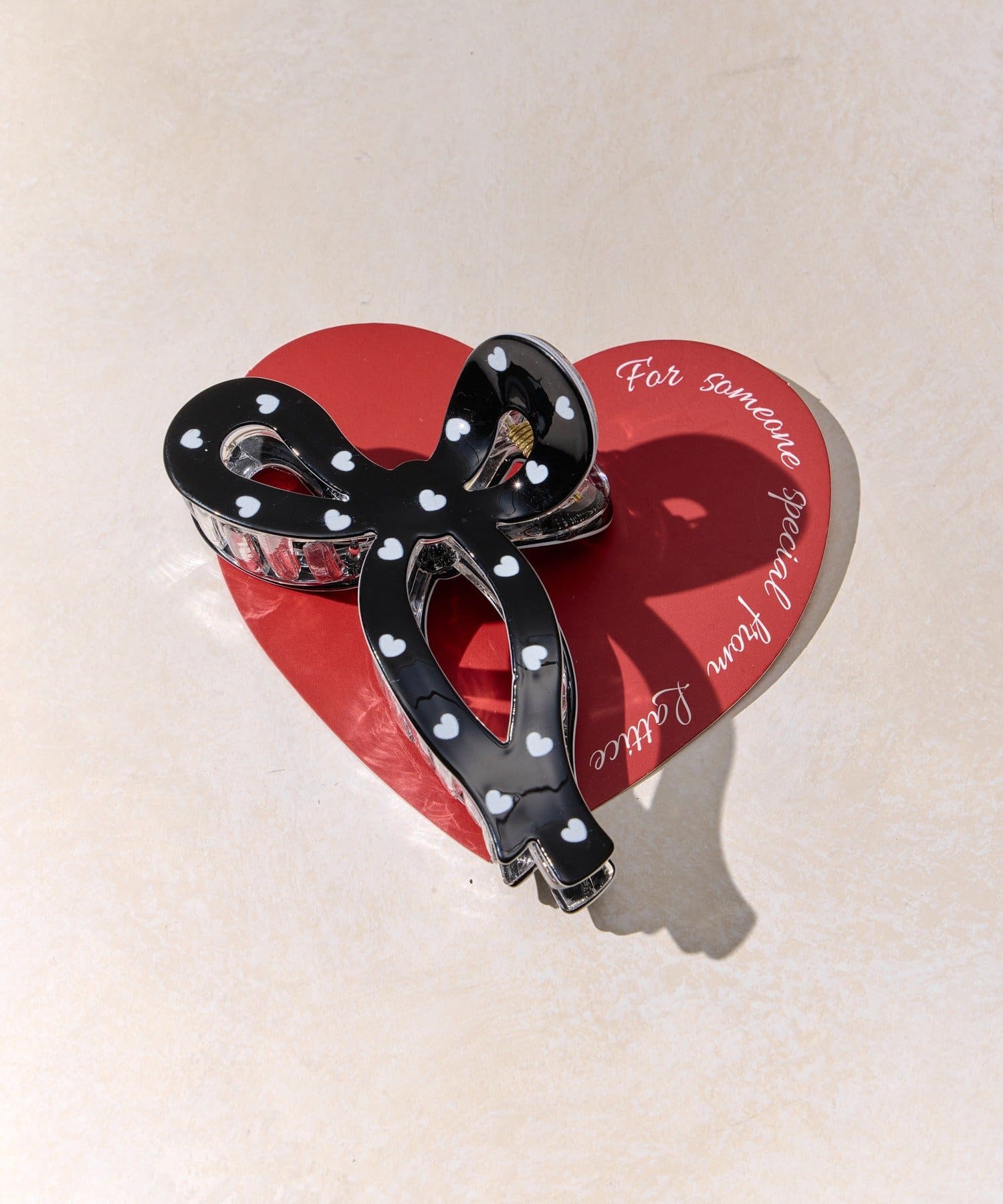 Lattice(ラティス) ハート柄リボンクリップ