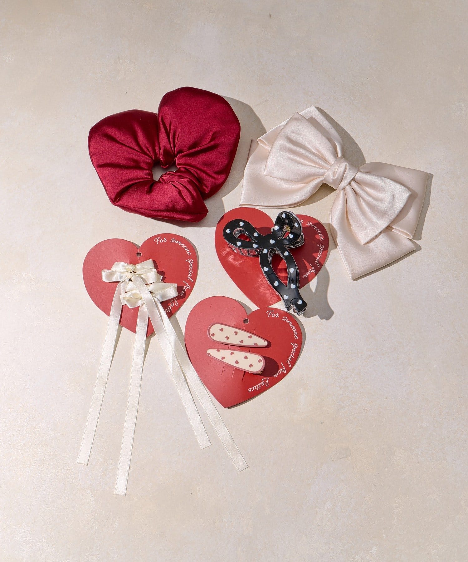 Lattice(ラティス) ハート柄リボンクリップ