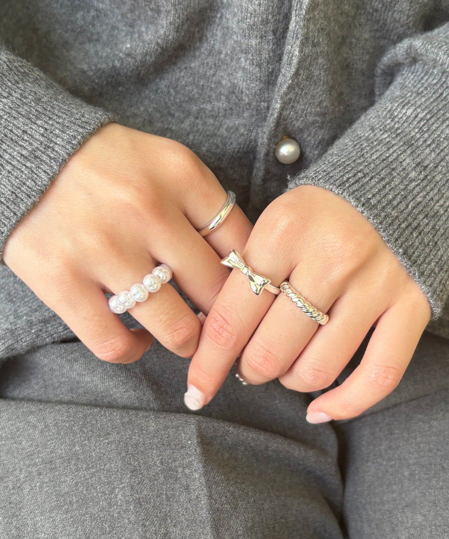 Lattice(ラティス) リボンリングセット(4P)