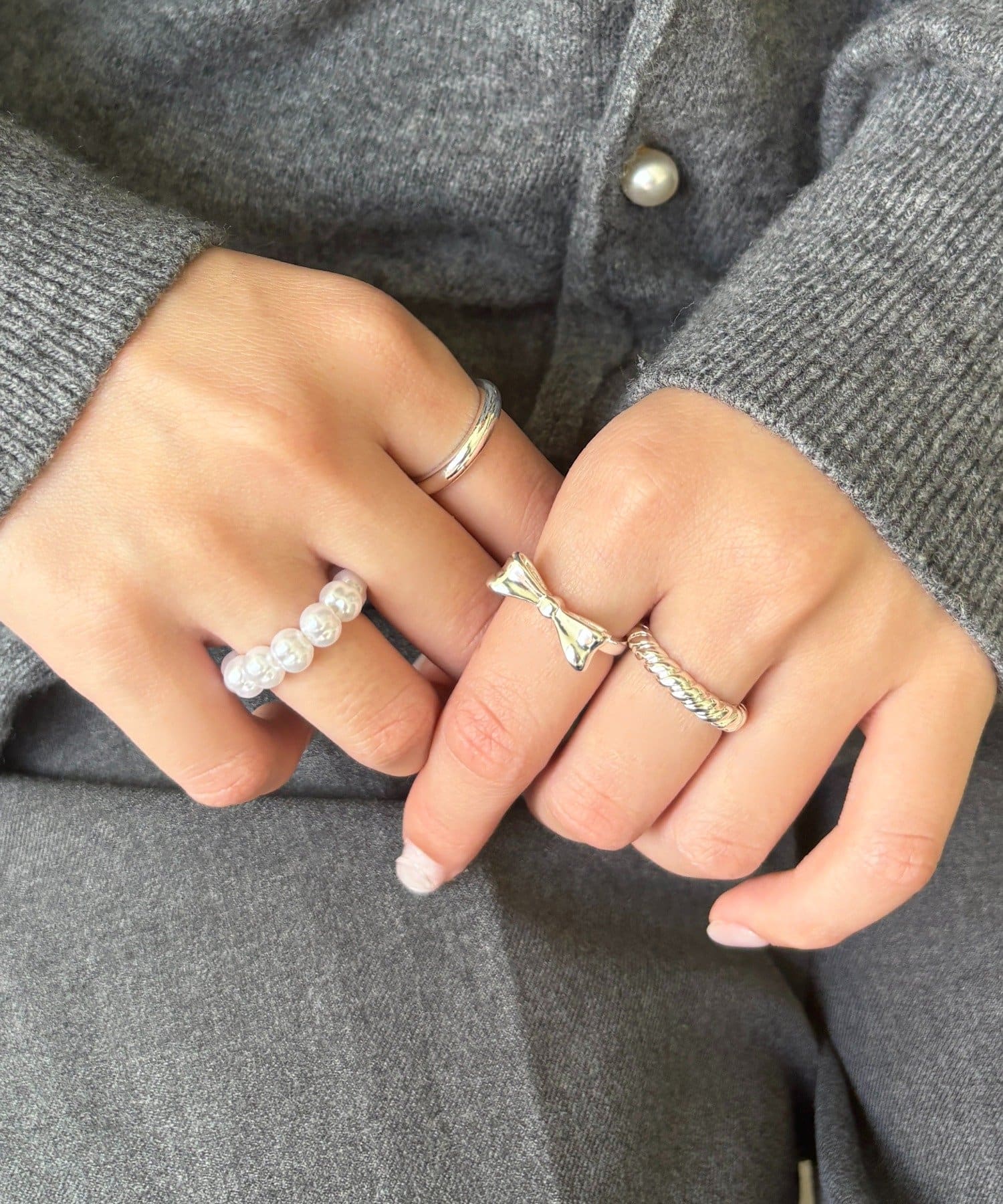 Lattice(ラティス) リボンリングセット(4P)