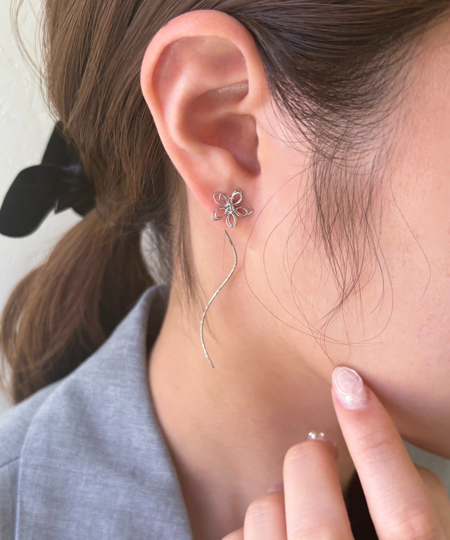 Lattice(ラティス) フラワーメメタルピアス