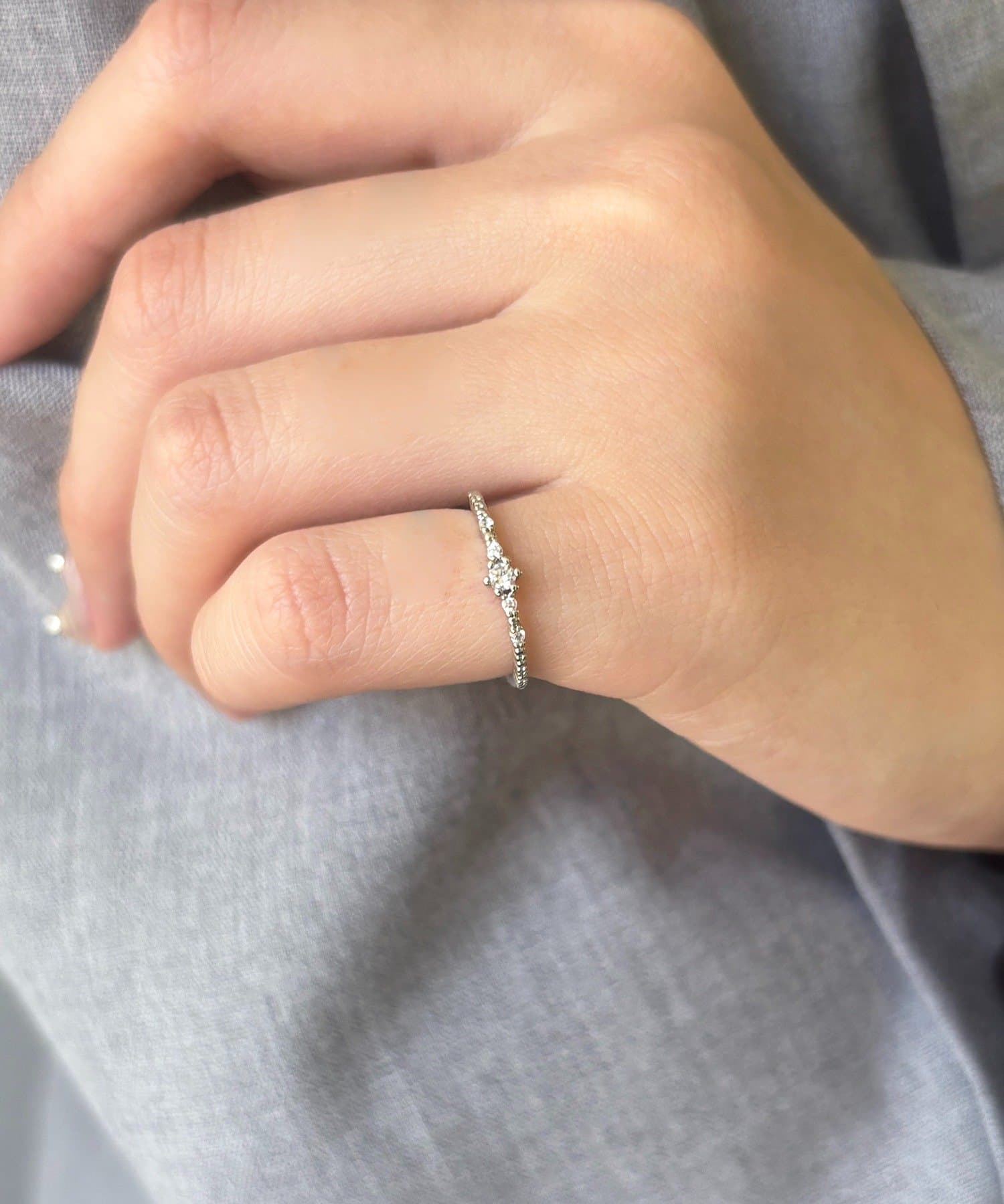 Lattice(ラティス) ストーンピンキーリング