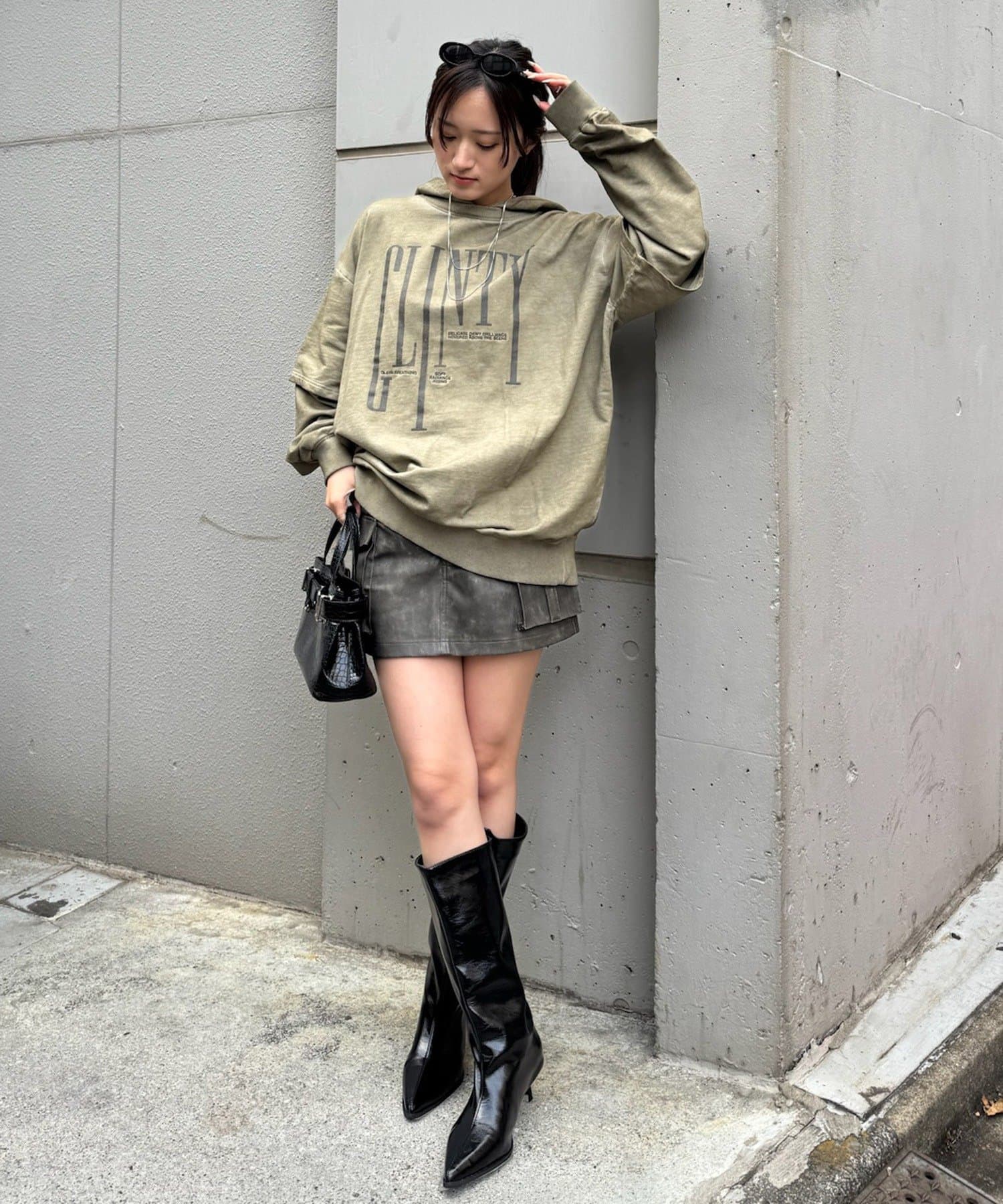 mline(エムライン) [mline]ペーパー レイヤーワンピース