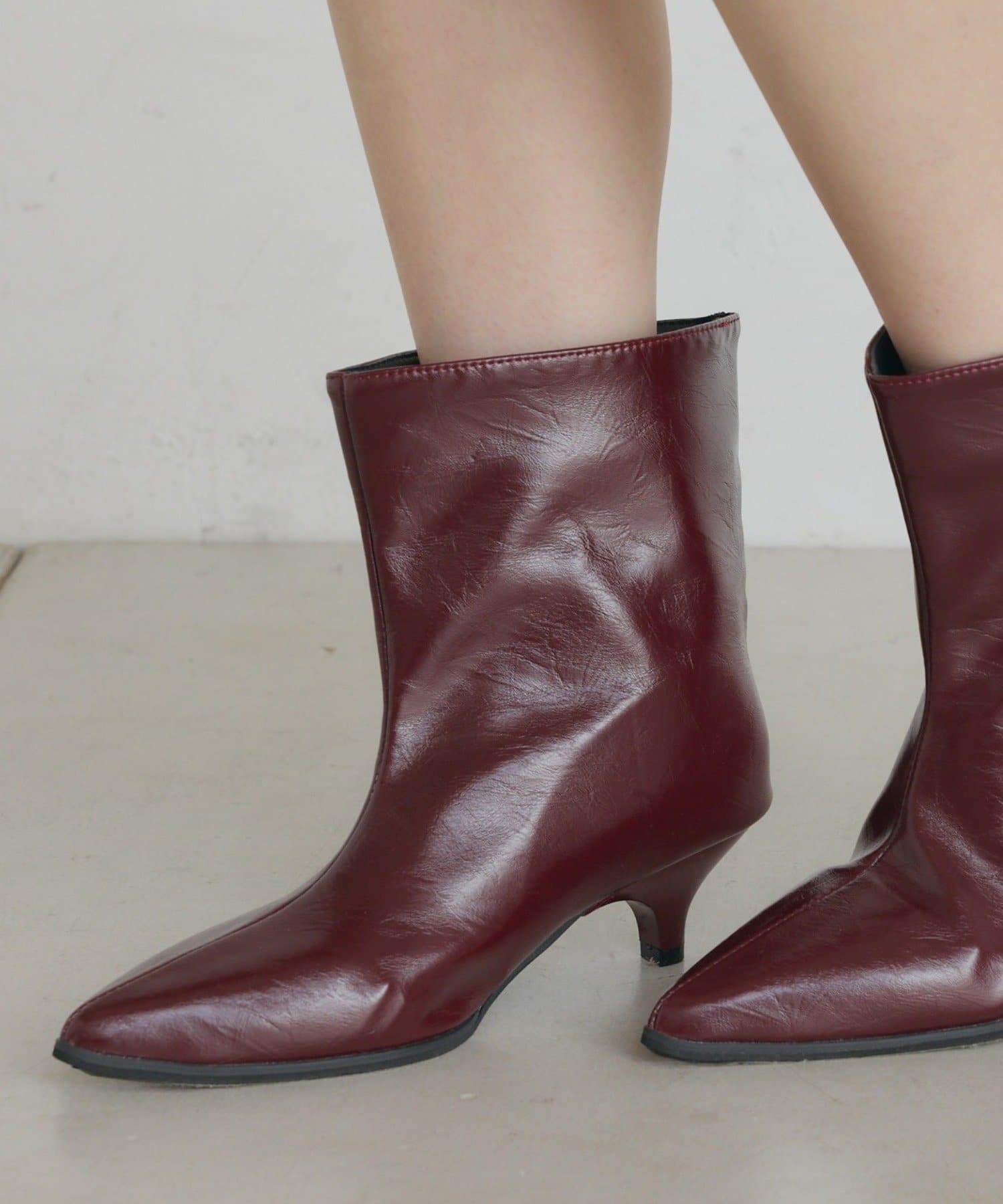 mline(エムライン) [mline]ポインテッドトゥ ショートブーツ