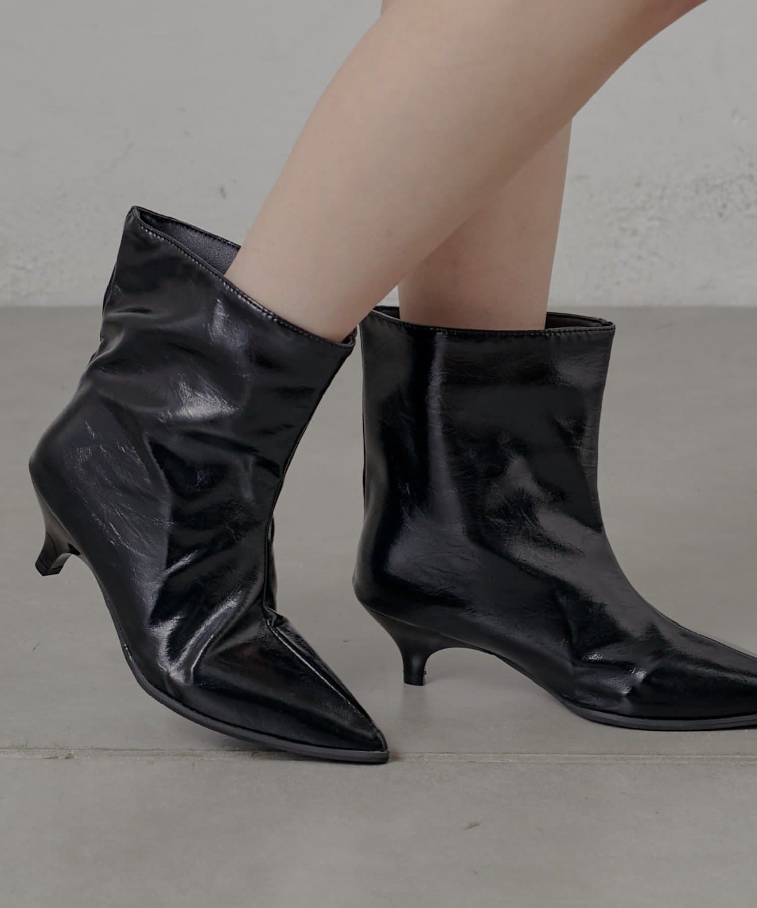 mline(エムライン) [mline]ポインテッドトゥ ショートブーツ