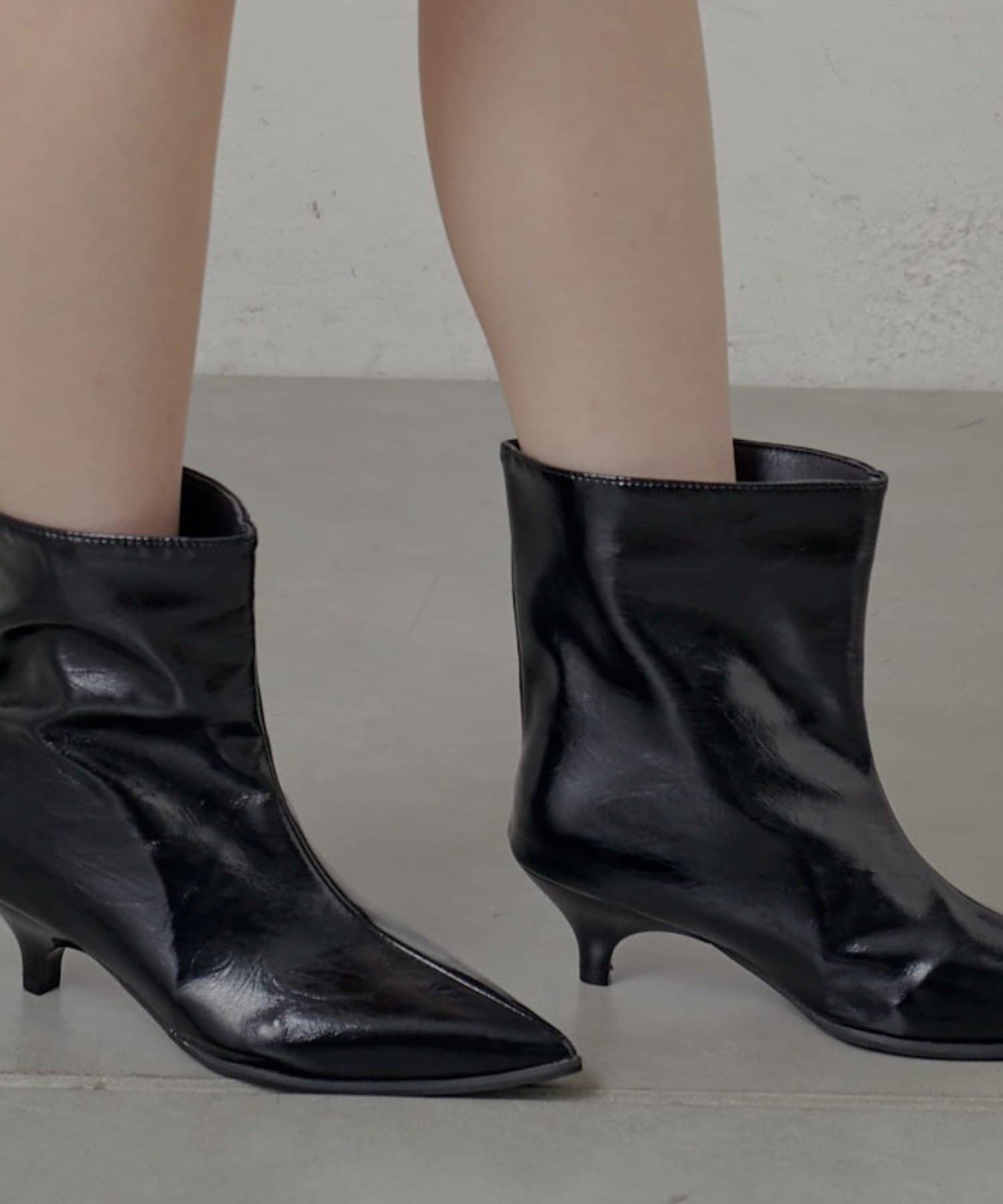 mline(エムライン) [mline]ポインテッドトゥ ショートブーツ