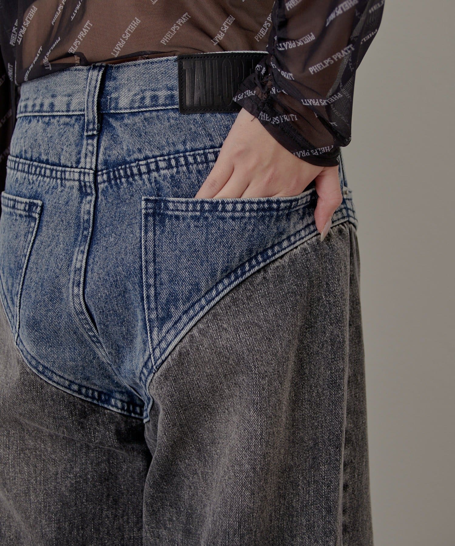 mline(エムライン) [mline]ハイレイヤードデニム