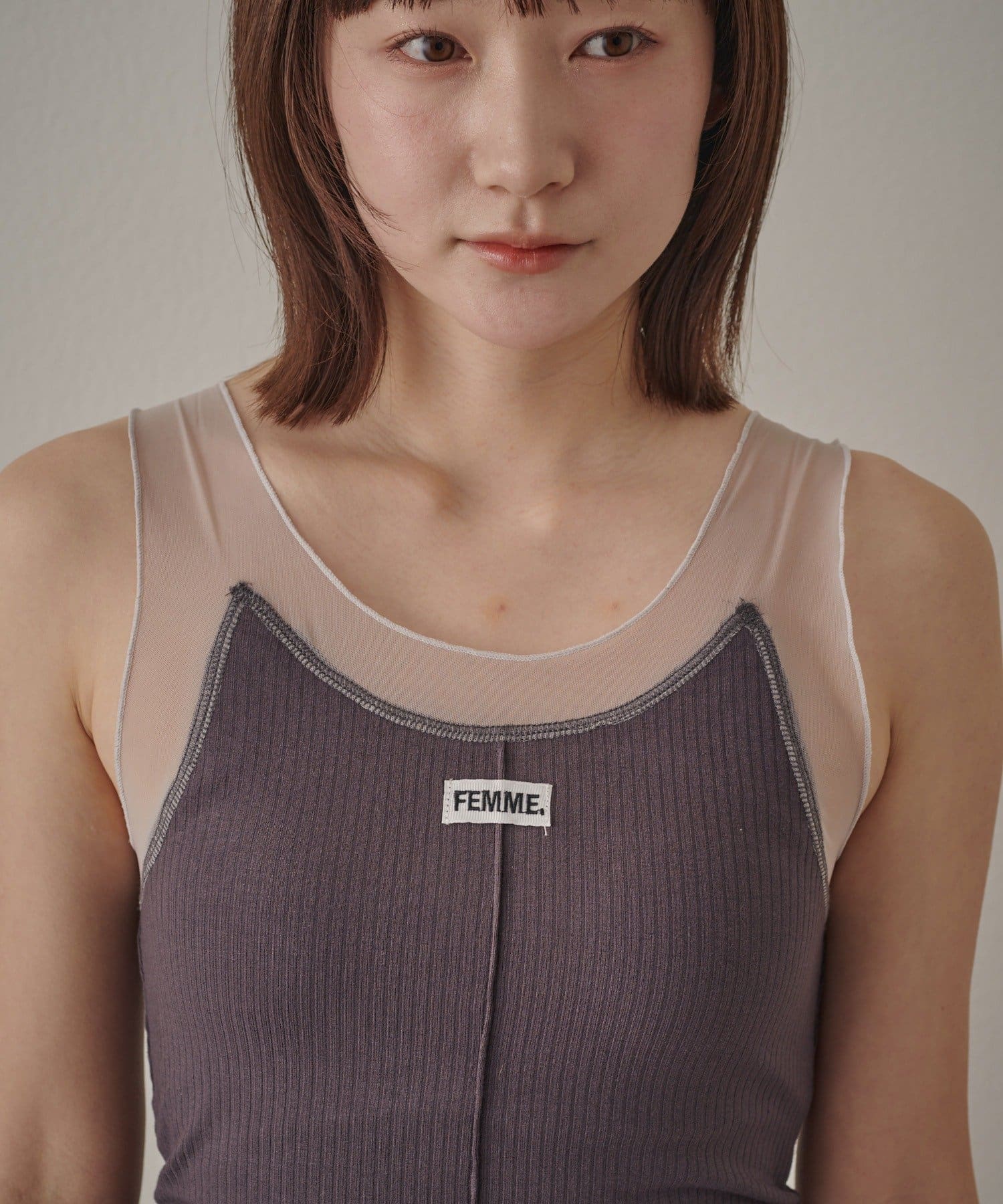 mline(エムライン) [mline]シアーレイヤーキャミ