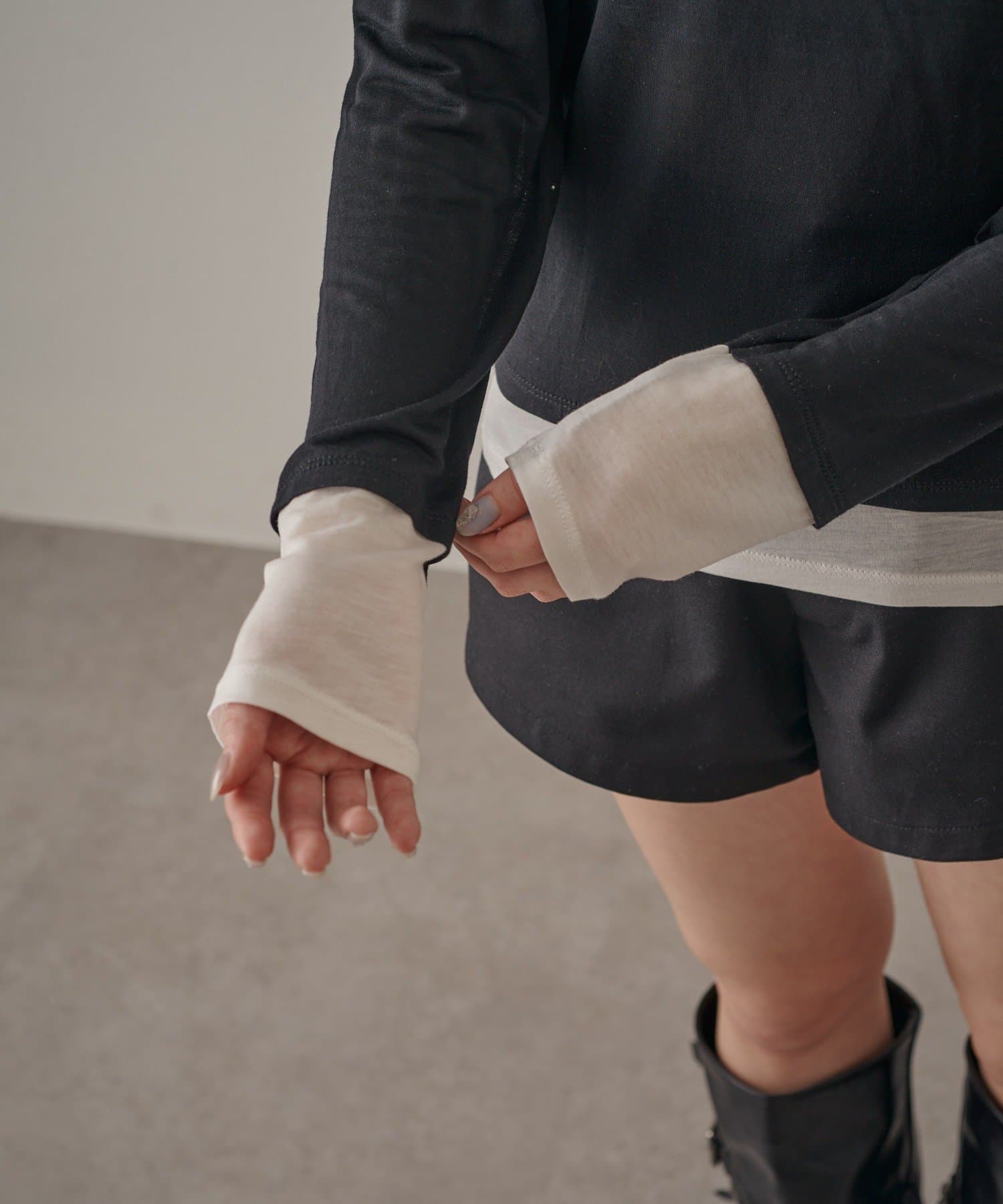 mline(エムライン) [mline]シアーレイヤード カットソー