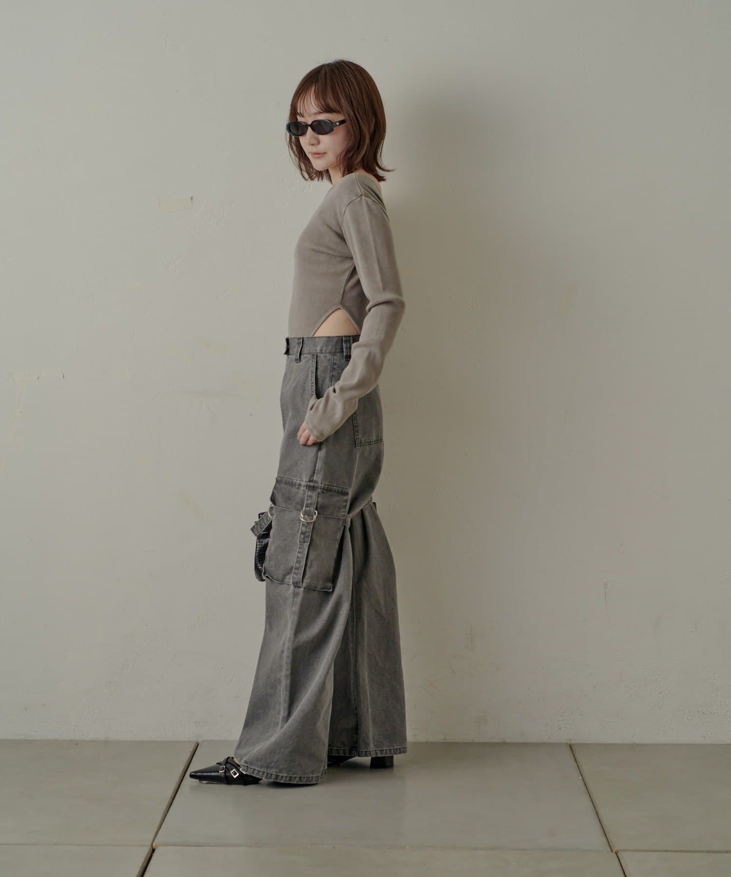 mline(エムライン) [mline]ベルトデニムパンツ