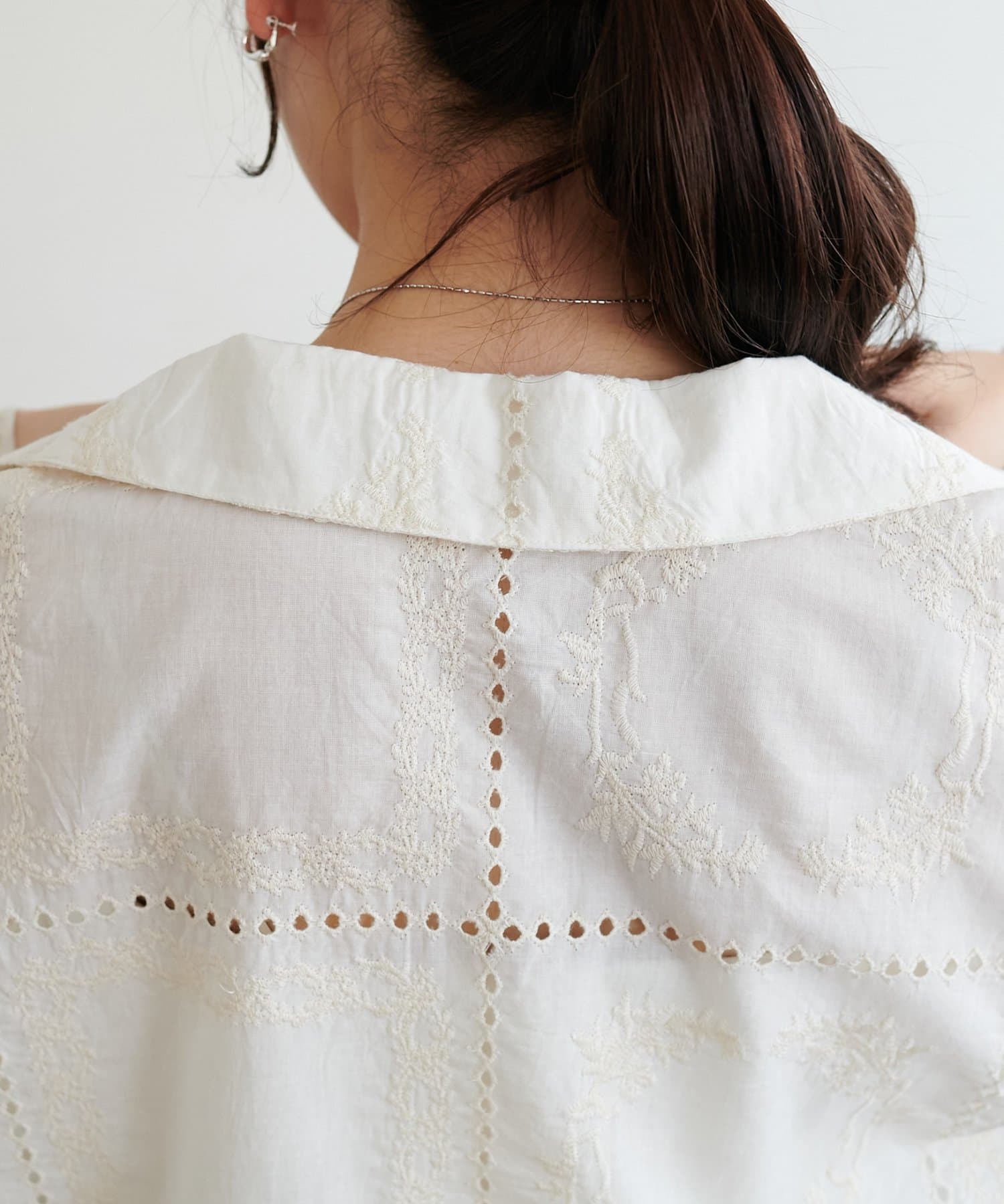 DISCOAT(ディスコート) 【India】総刺繍オープンカラーシャツ