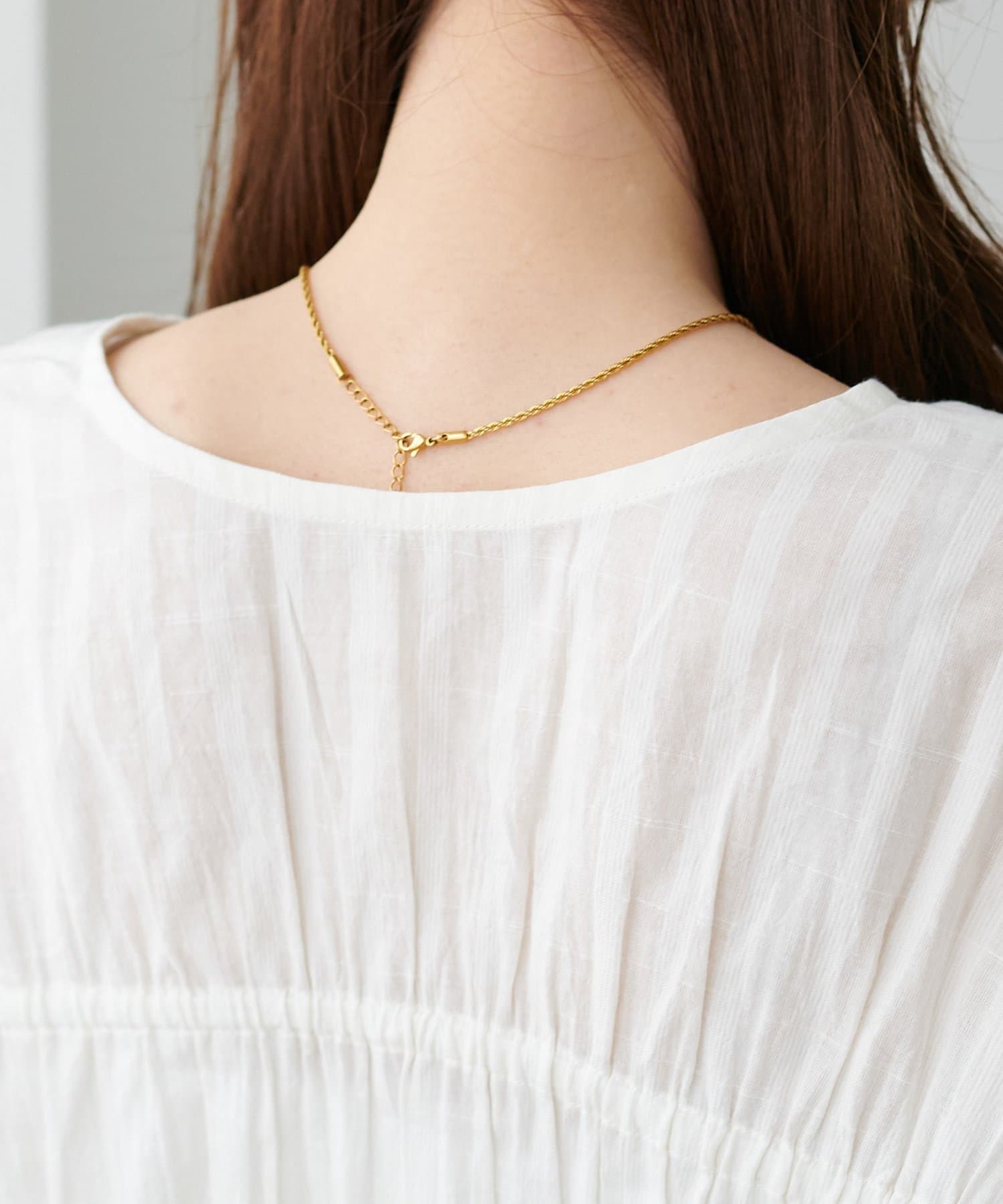 DISCOAT(ディスコート) 【SS先行予約/India】コットンドビー前リボンブラウス