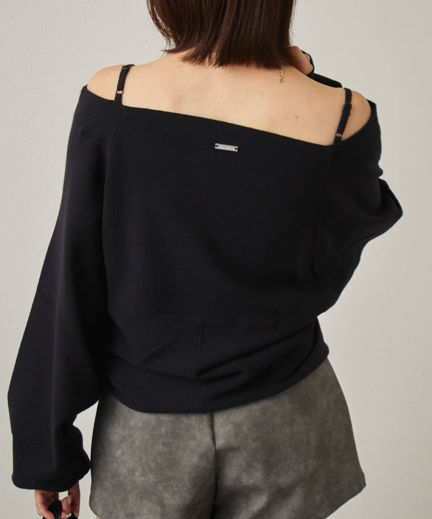 mline(エムライン) [mline]ショルダースウェット ライクニット