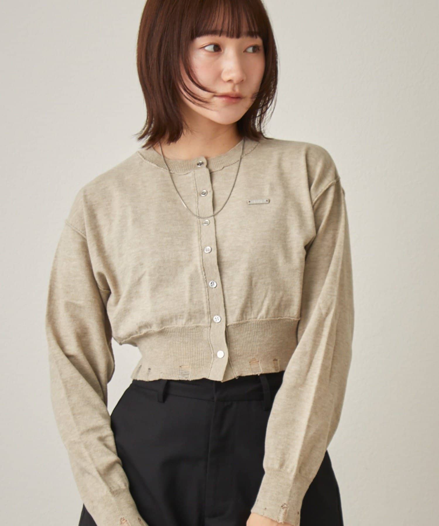 mline(エムライン) [mline]メランジ コンパクトニット