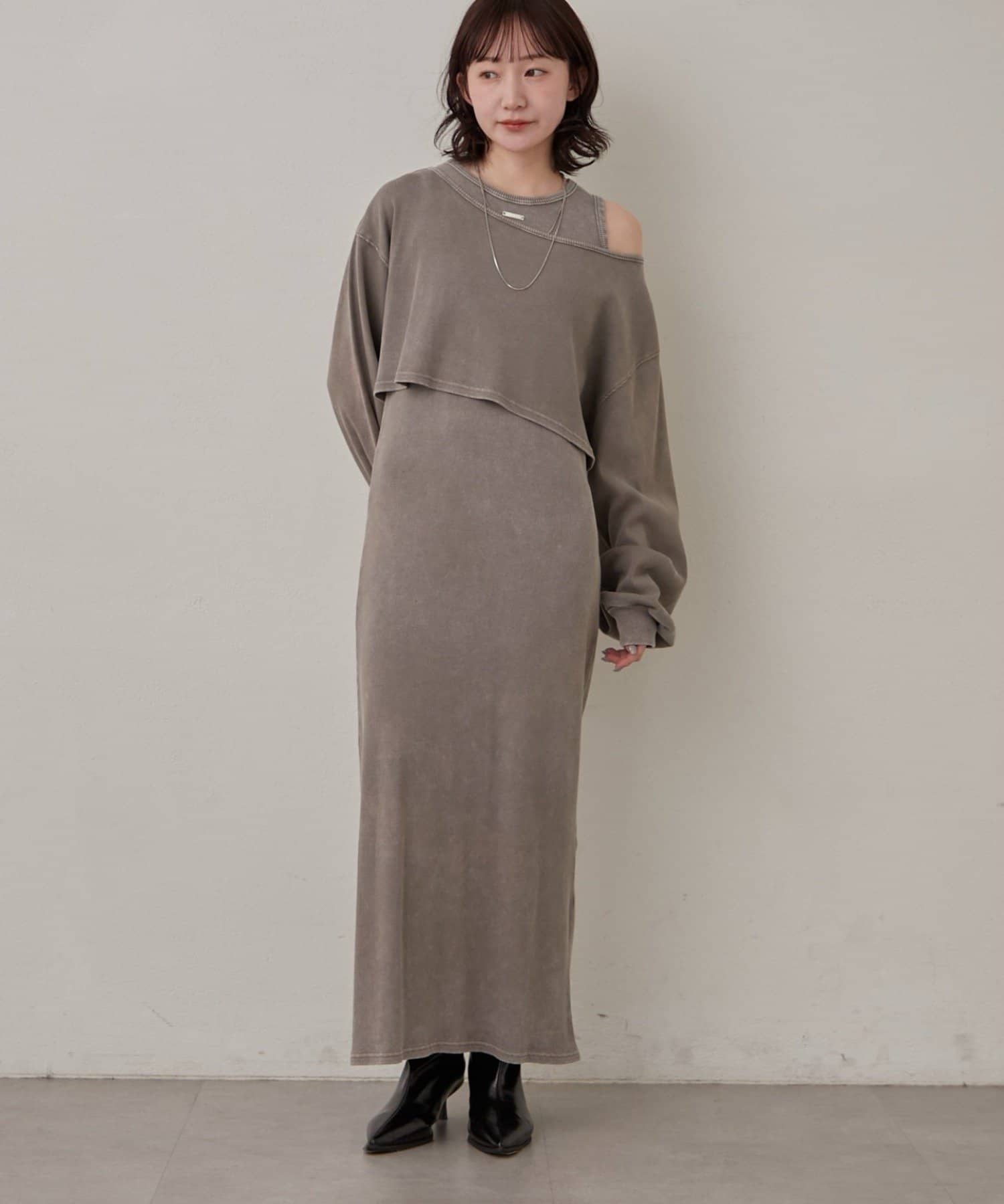 mline(エムライン) [mline]２WAYカット デザインワンピース