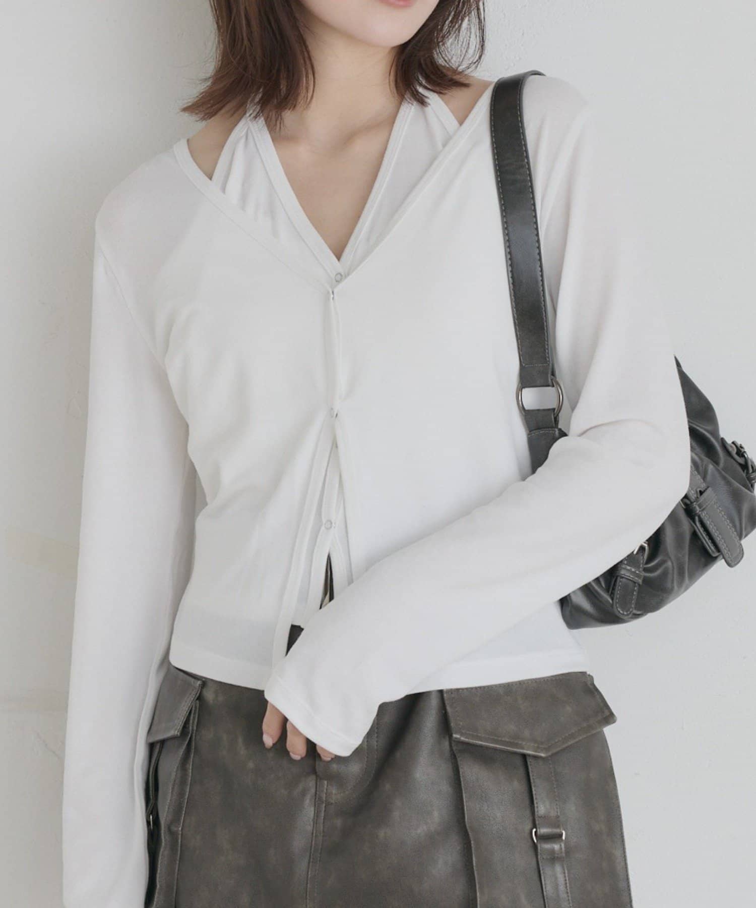 mline(エムライン) [mline]レイヤード シアーニットソー