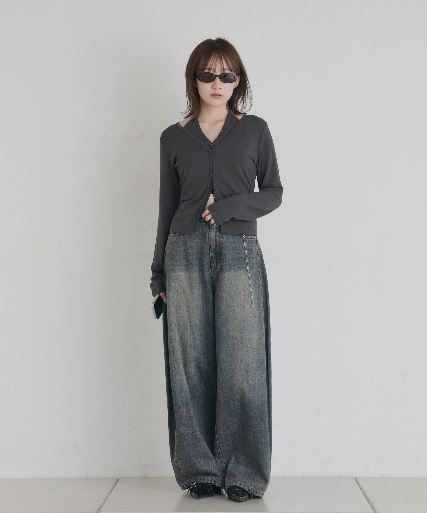 mline(エムライン) [mline]レイヤード シアーニットソー