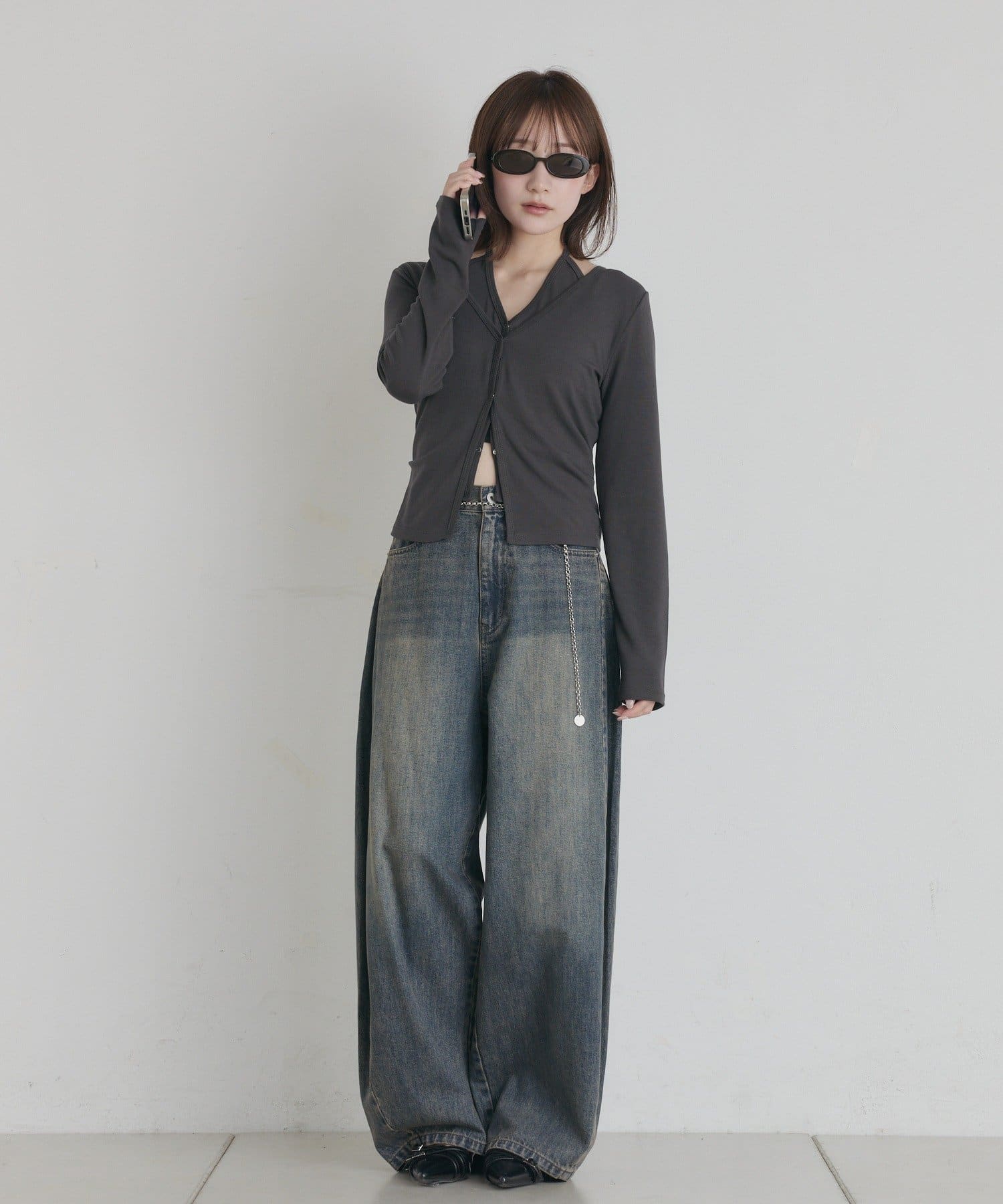 mline(エムライン) [mline]レイヤード シアーニットソー